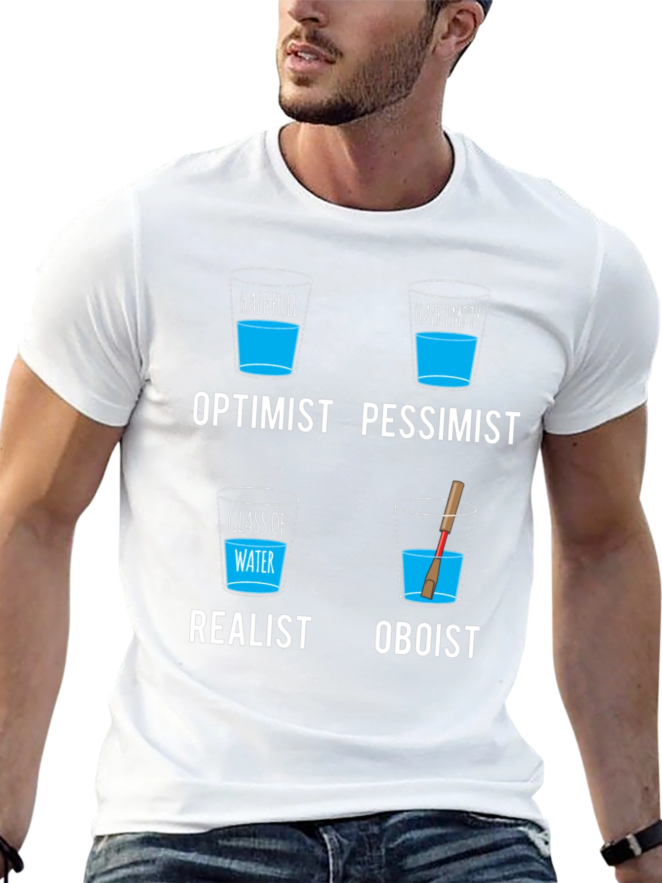 Optimist Pessimist Realist Oboist T-Shirt