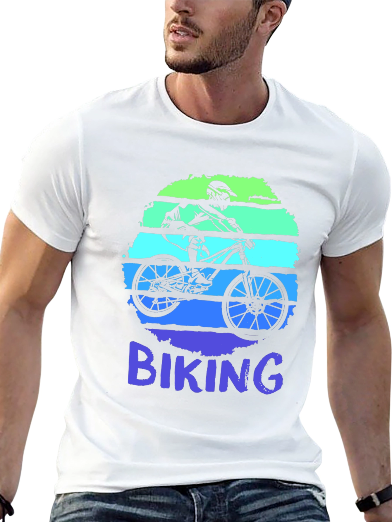 Retro Biking T-Shirt - Mountain Bike Graphic Tee