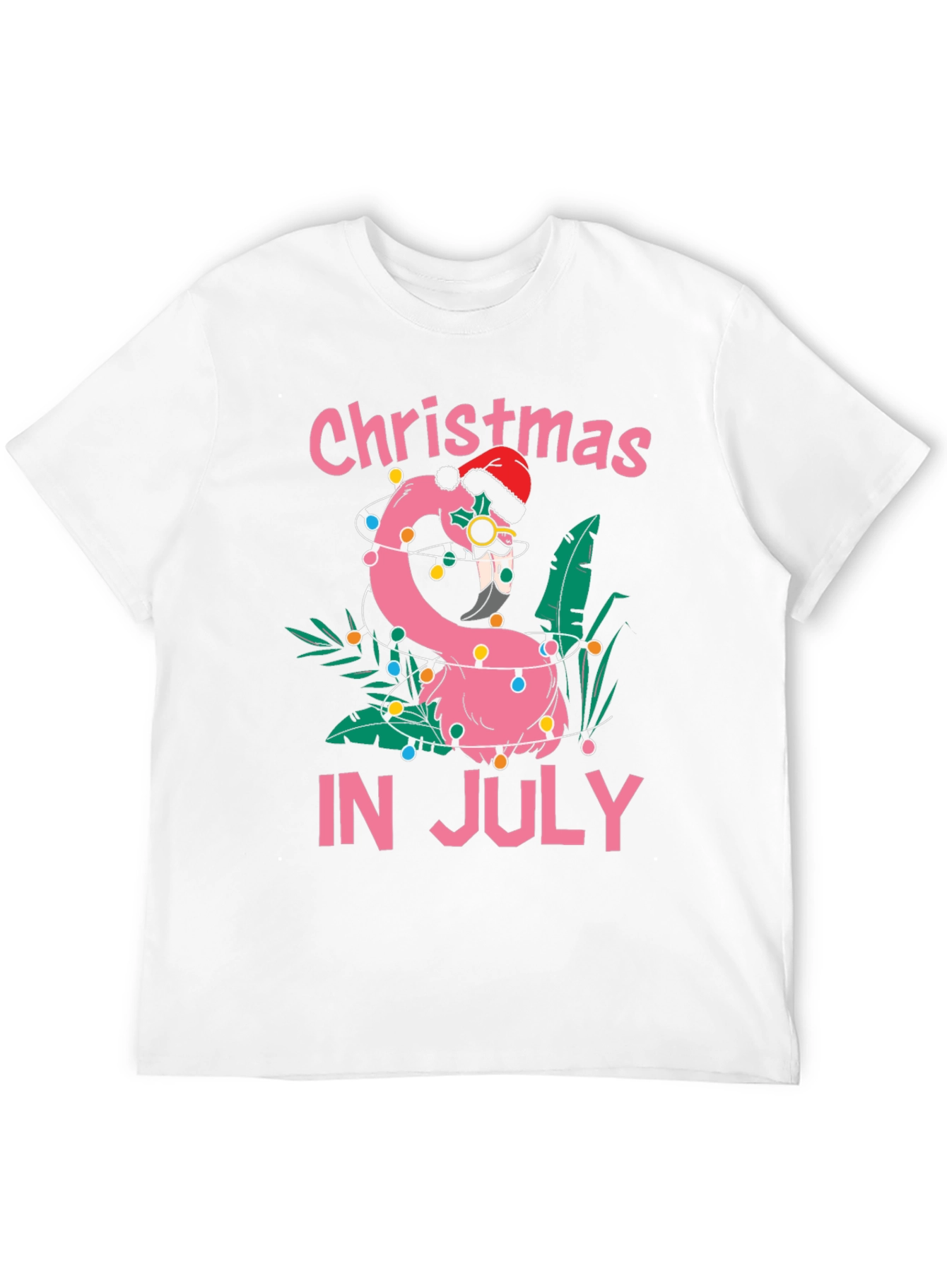 Christmas in July Flamingo T-Shirt