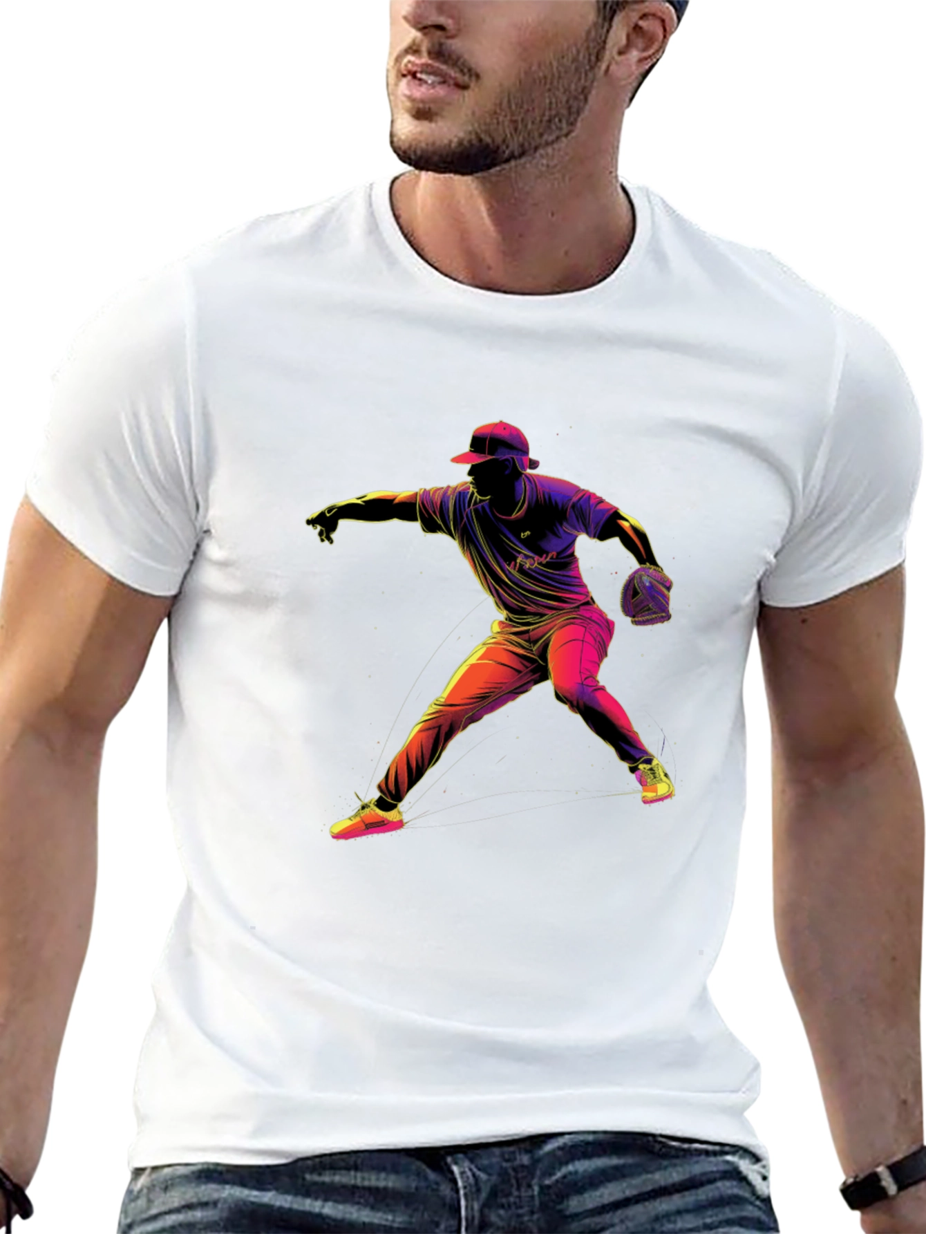 Baseball Pitcher Graphic T-Shirt