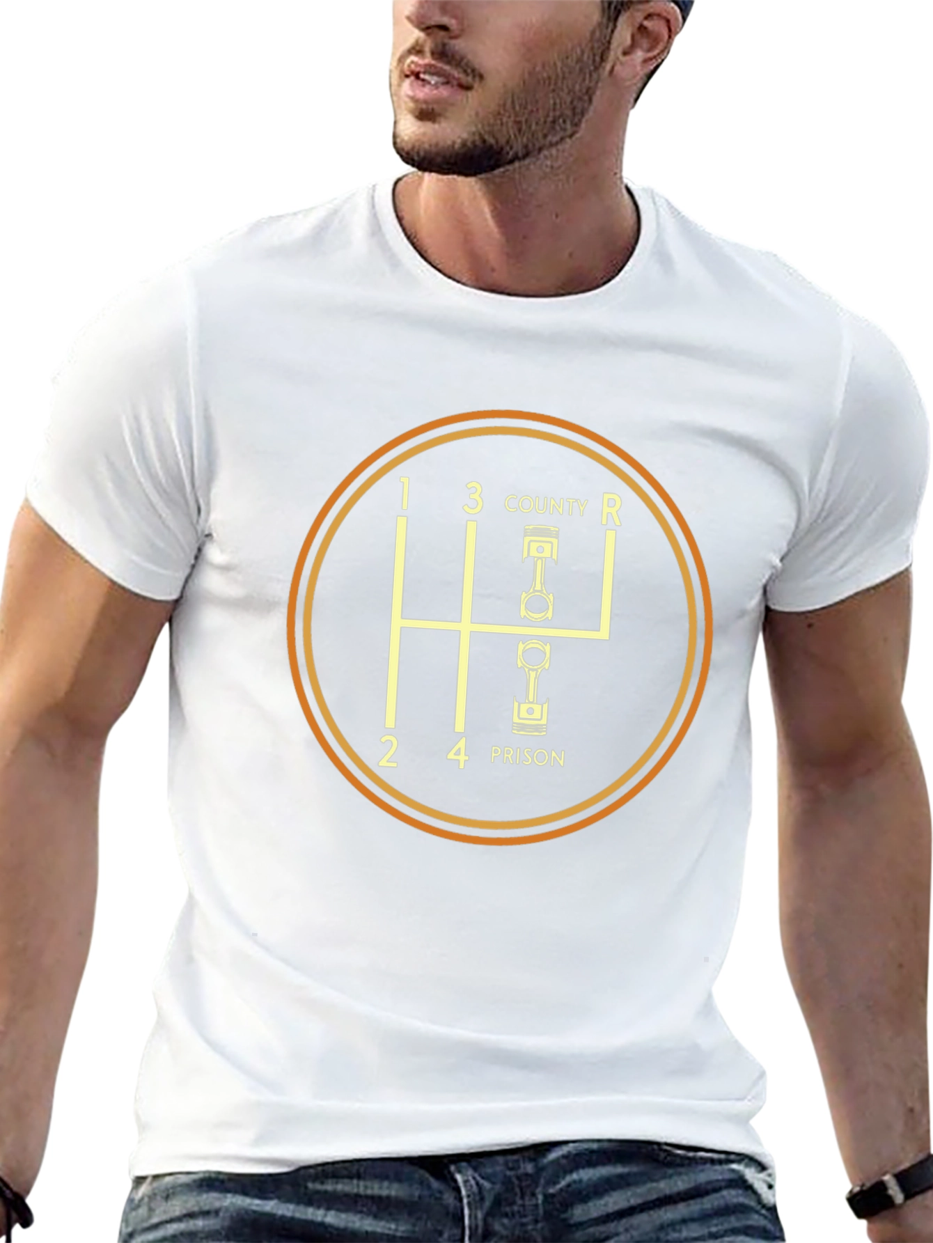 Gear Shift T-Shirt - County Prison Design