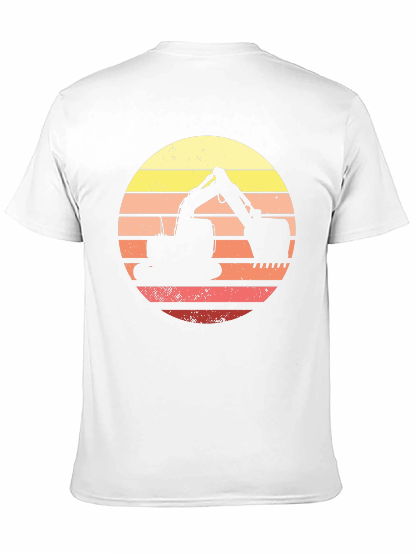 Excavator Sunset T-Shirt - Construction Vehicle Tee
