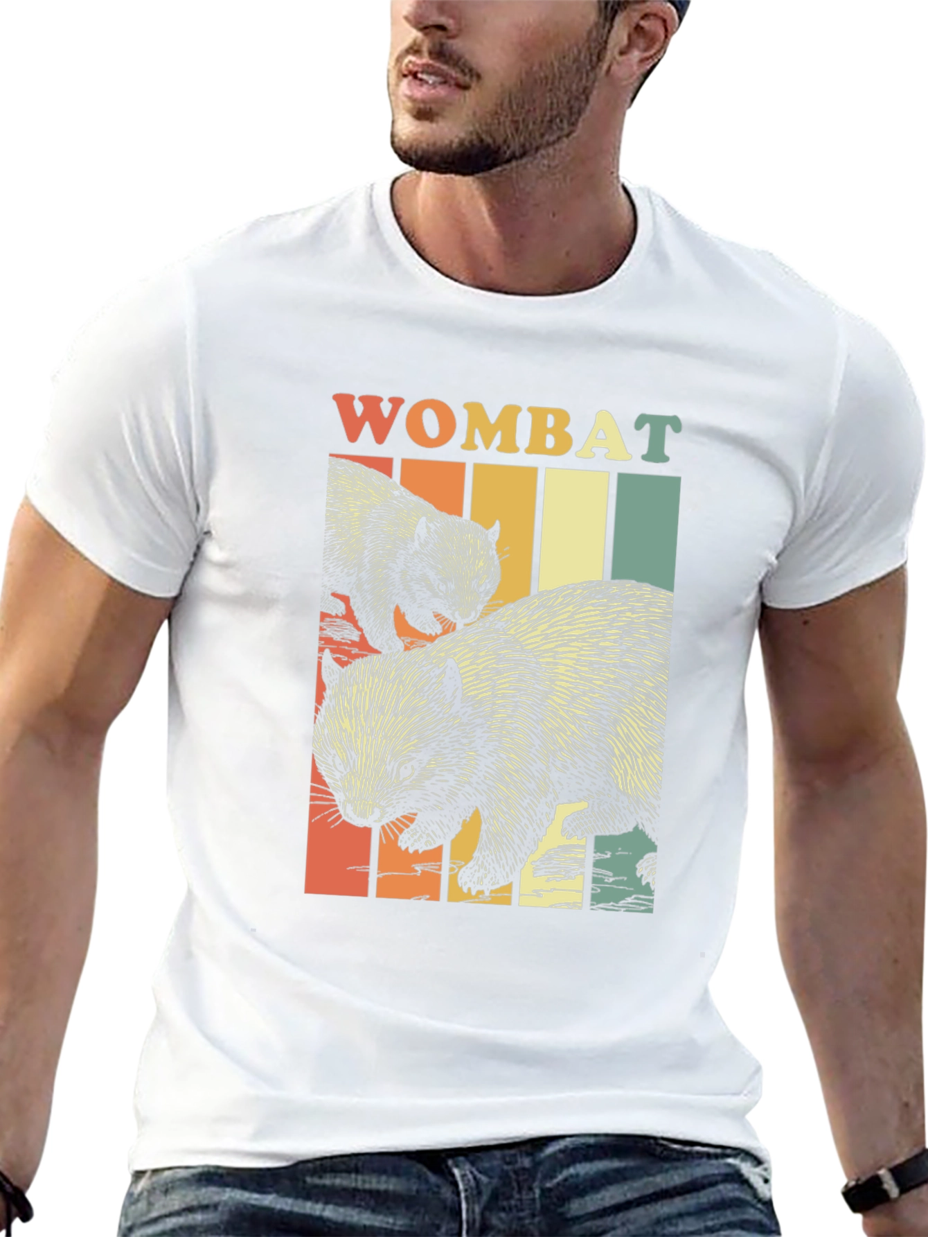 Retro Wombat Graphic T-Shirt