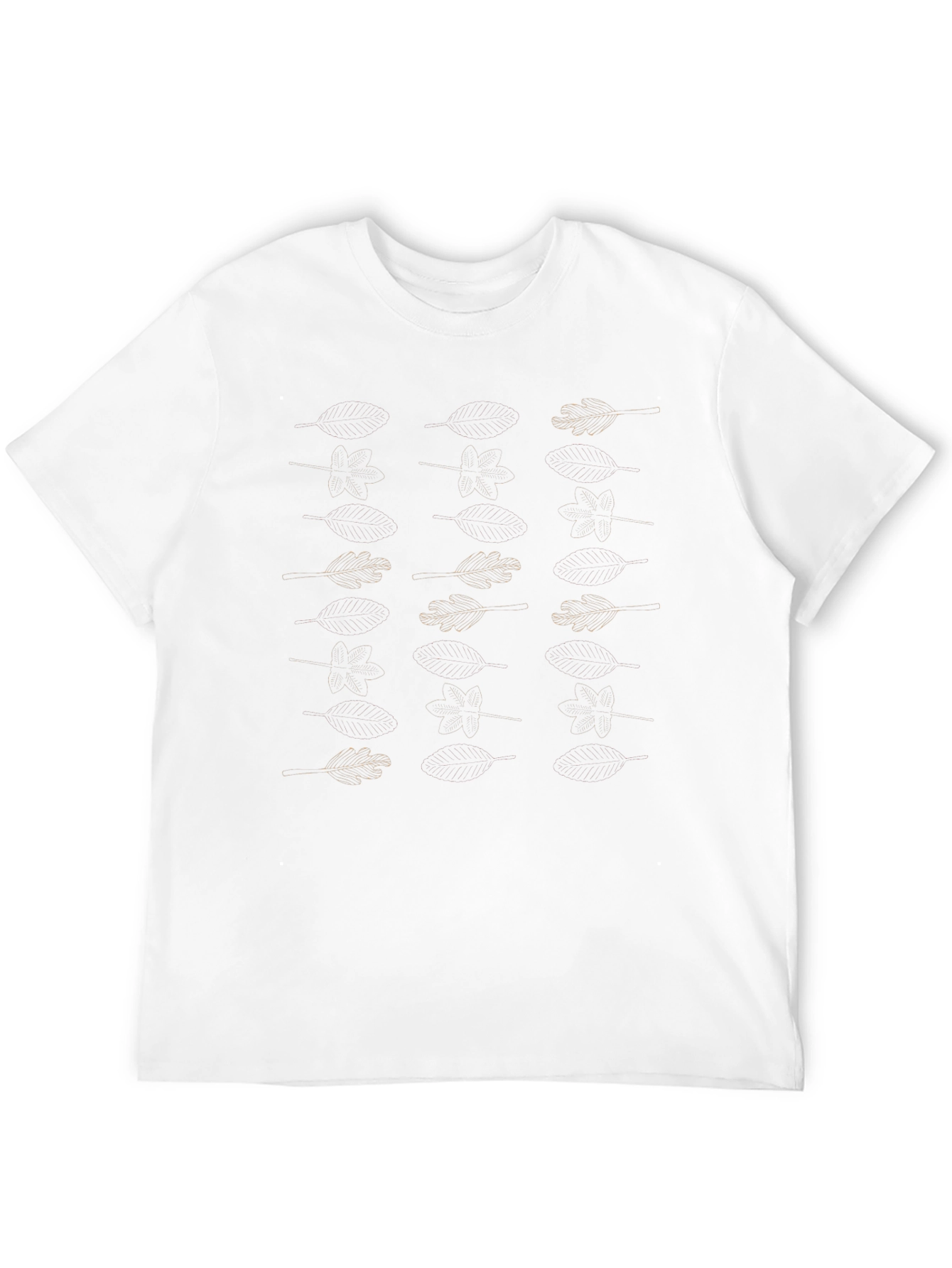 Stylish Black Tee with Leaf Pattern