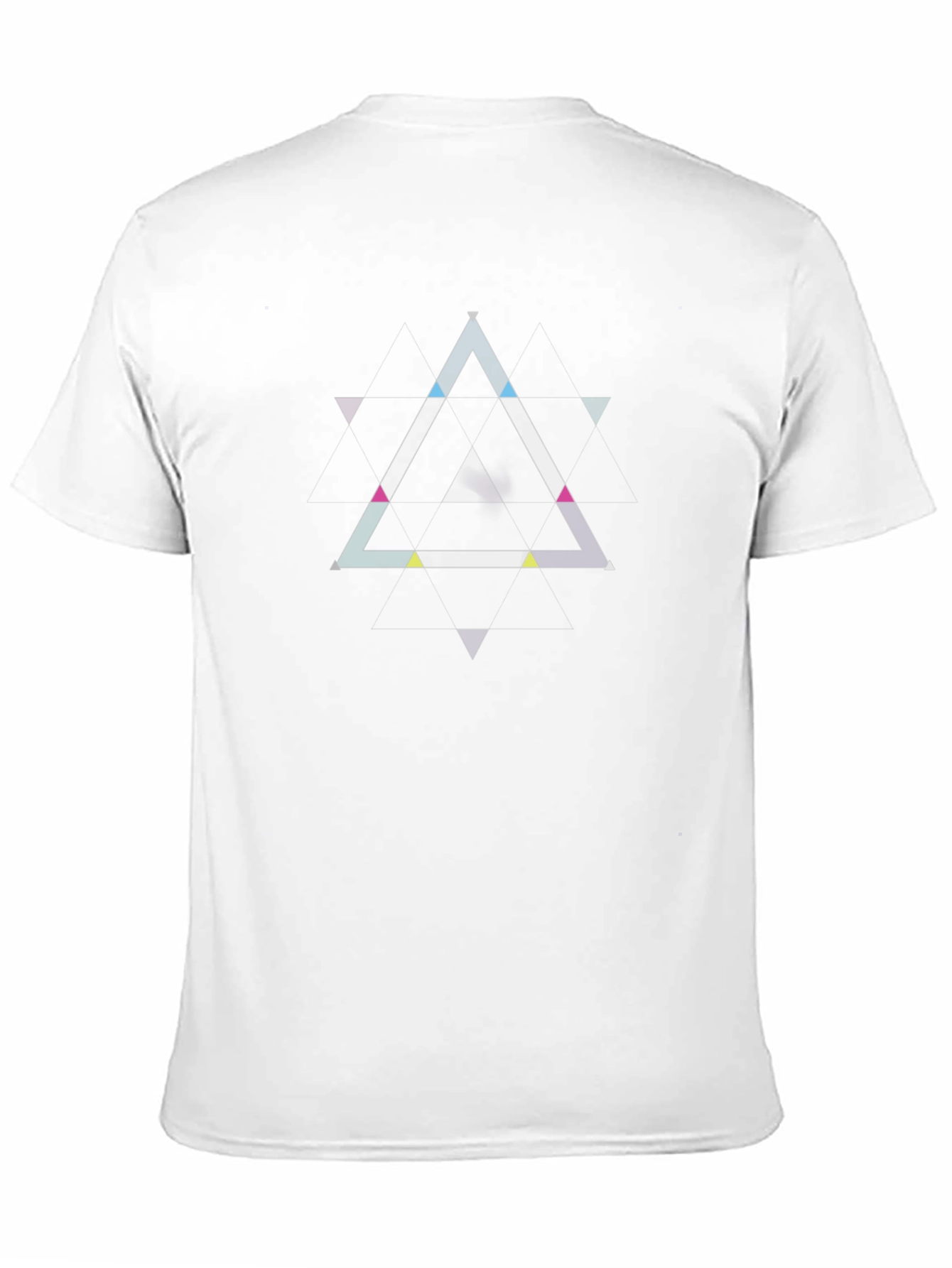 Geometric Triangle Graphic Black T-Shirt