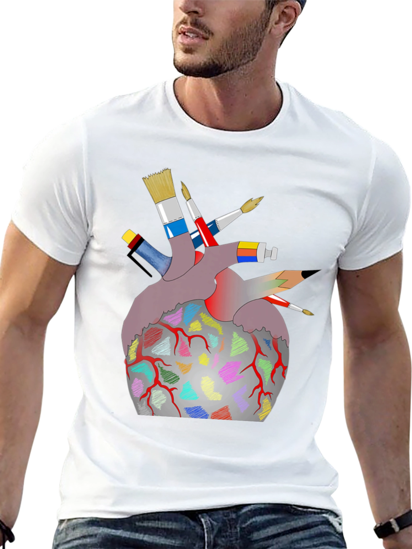 Artist Heart T-Shirt - Creative Graphic Tee