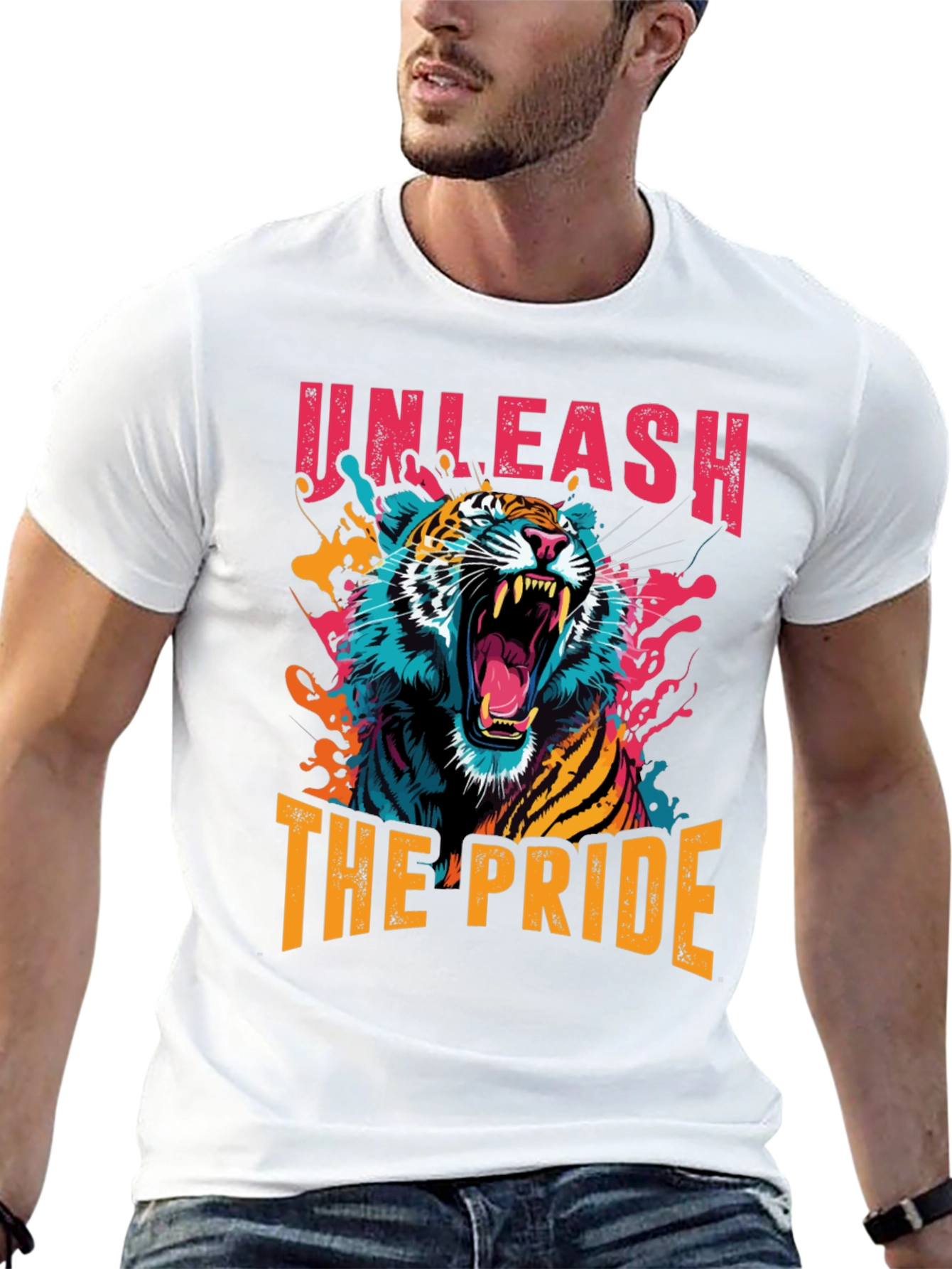 Unleash The Pride Tiger Graphic T-Shirt