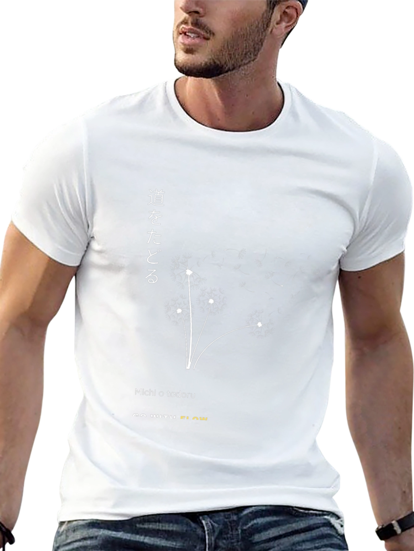 Go With Flow Black Graphic Tee