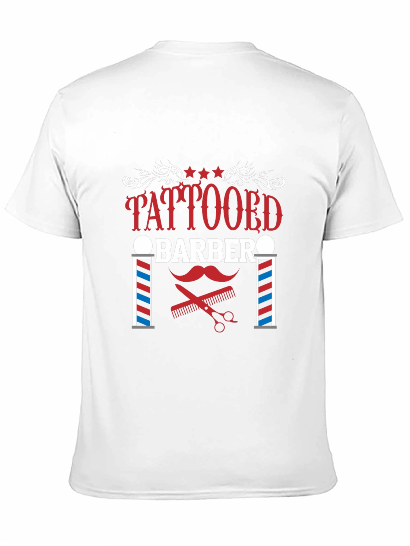 Tattooed Barber Graphic Tee - Stylish Barber Apparel