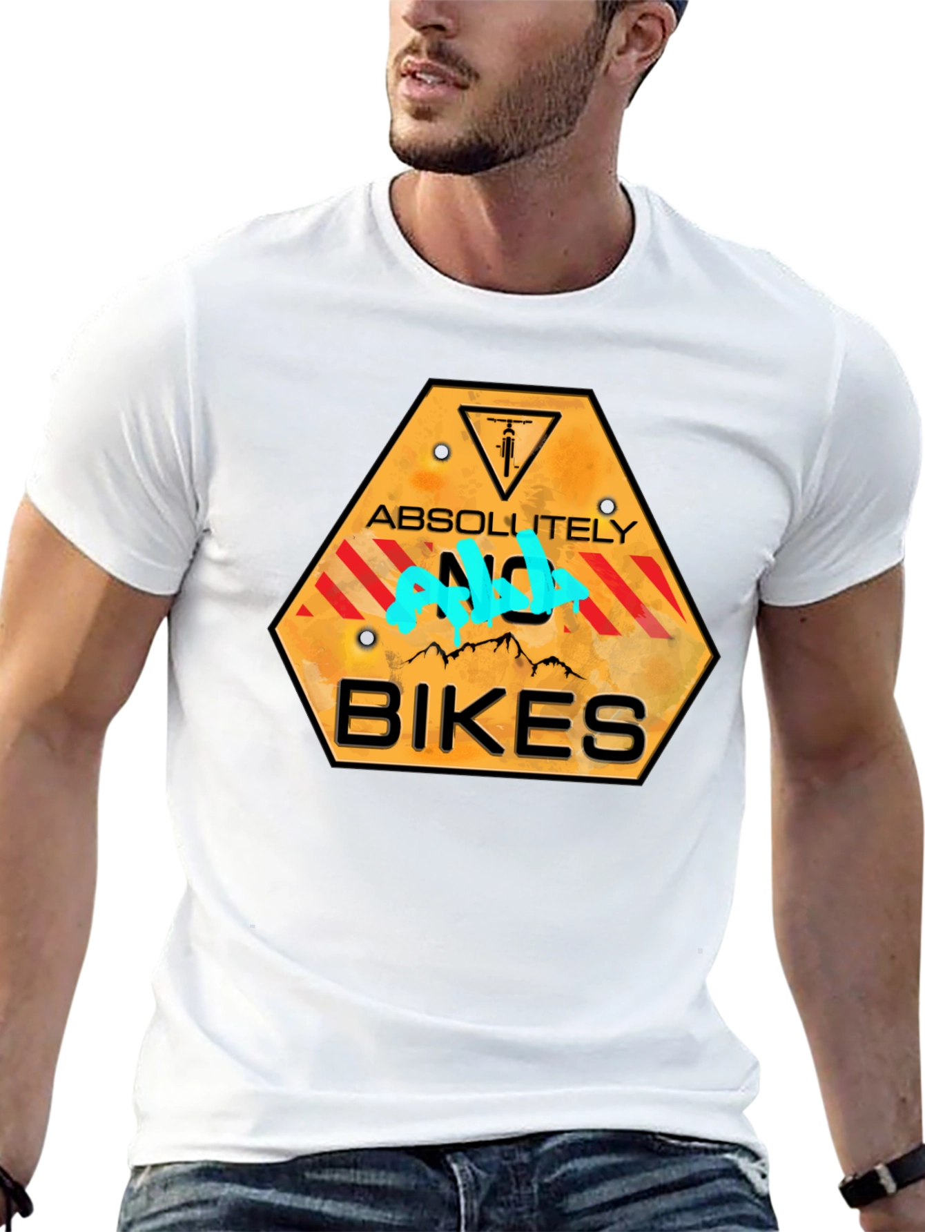 Absolutely No Bikes T-Shirt - Novelty Graphic Tee
