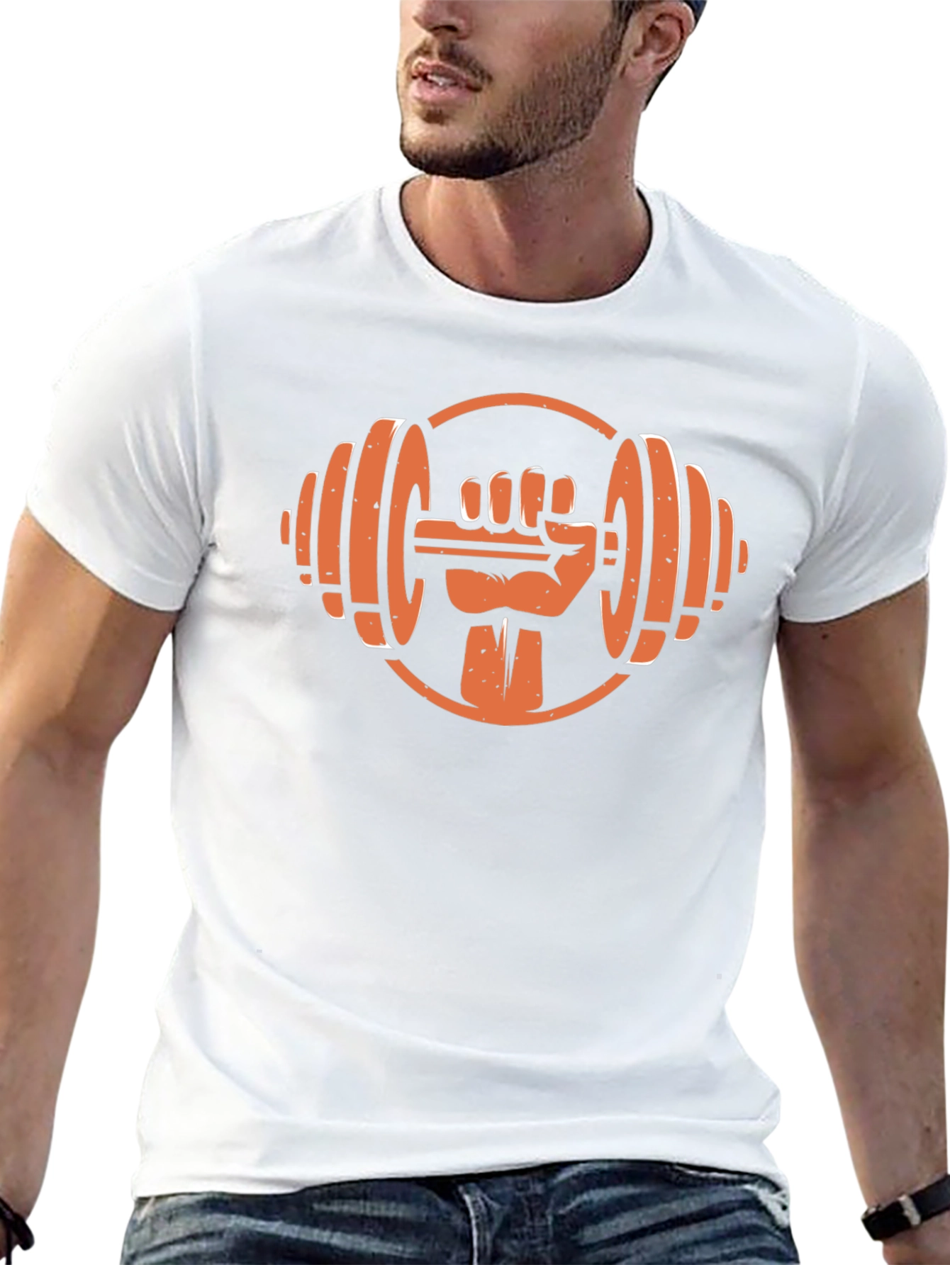 Workout Hand Dumbbell Graphic T-Shirt