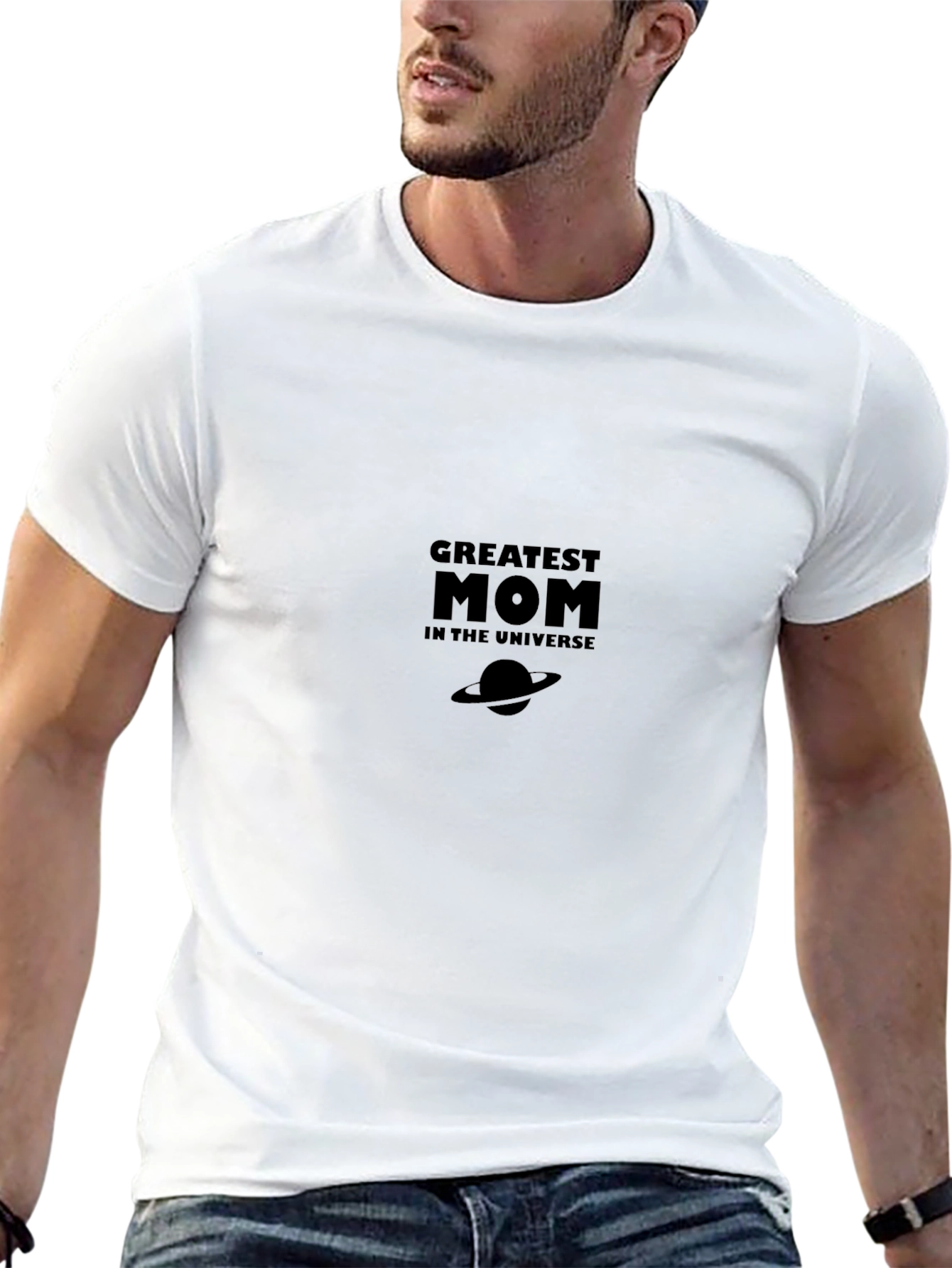 Greatest Mom in the Universe Black T-Shirt