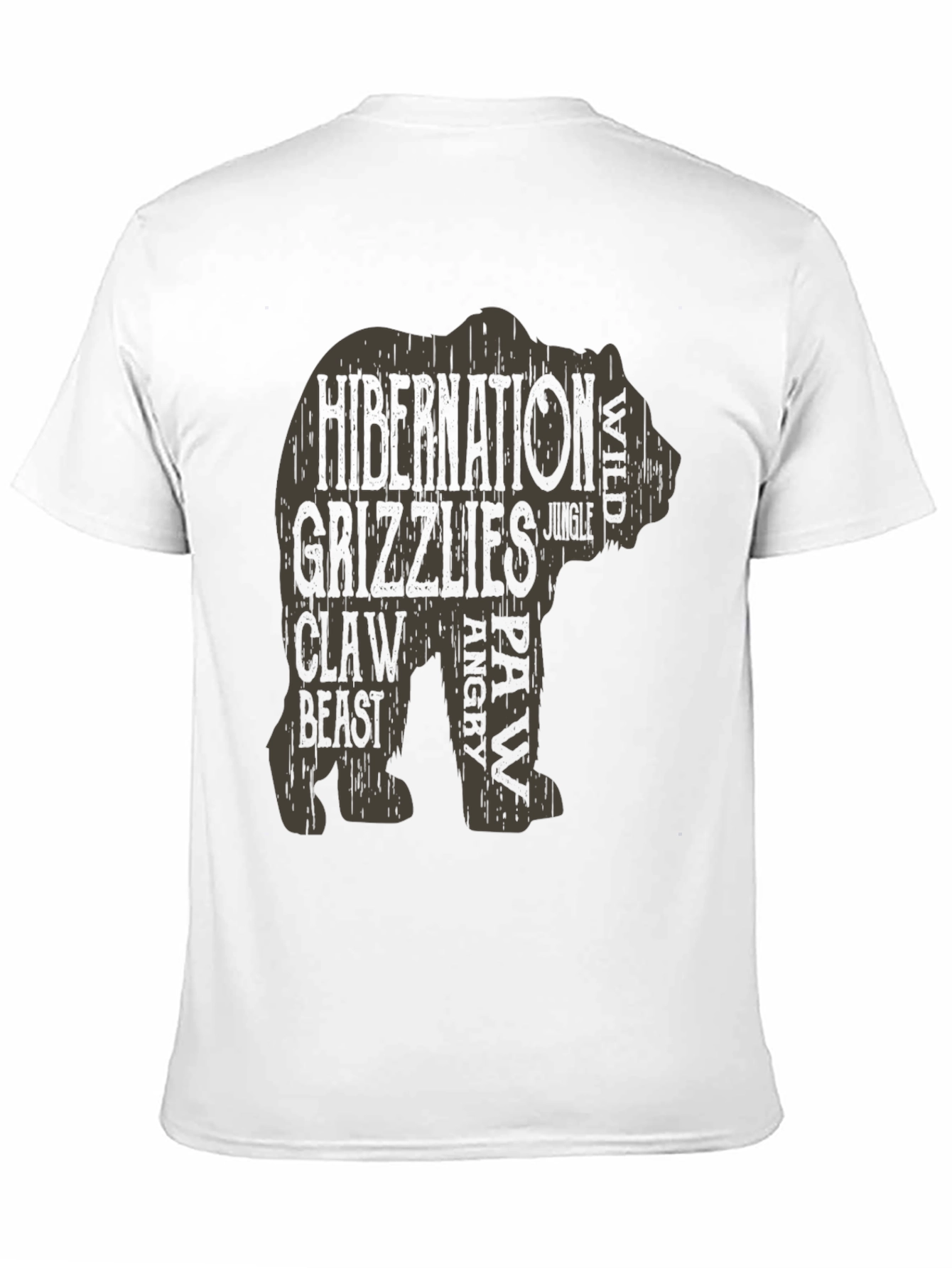 Bear Word Art Graphic T-Shirt