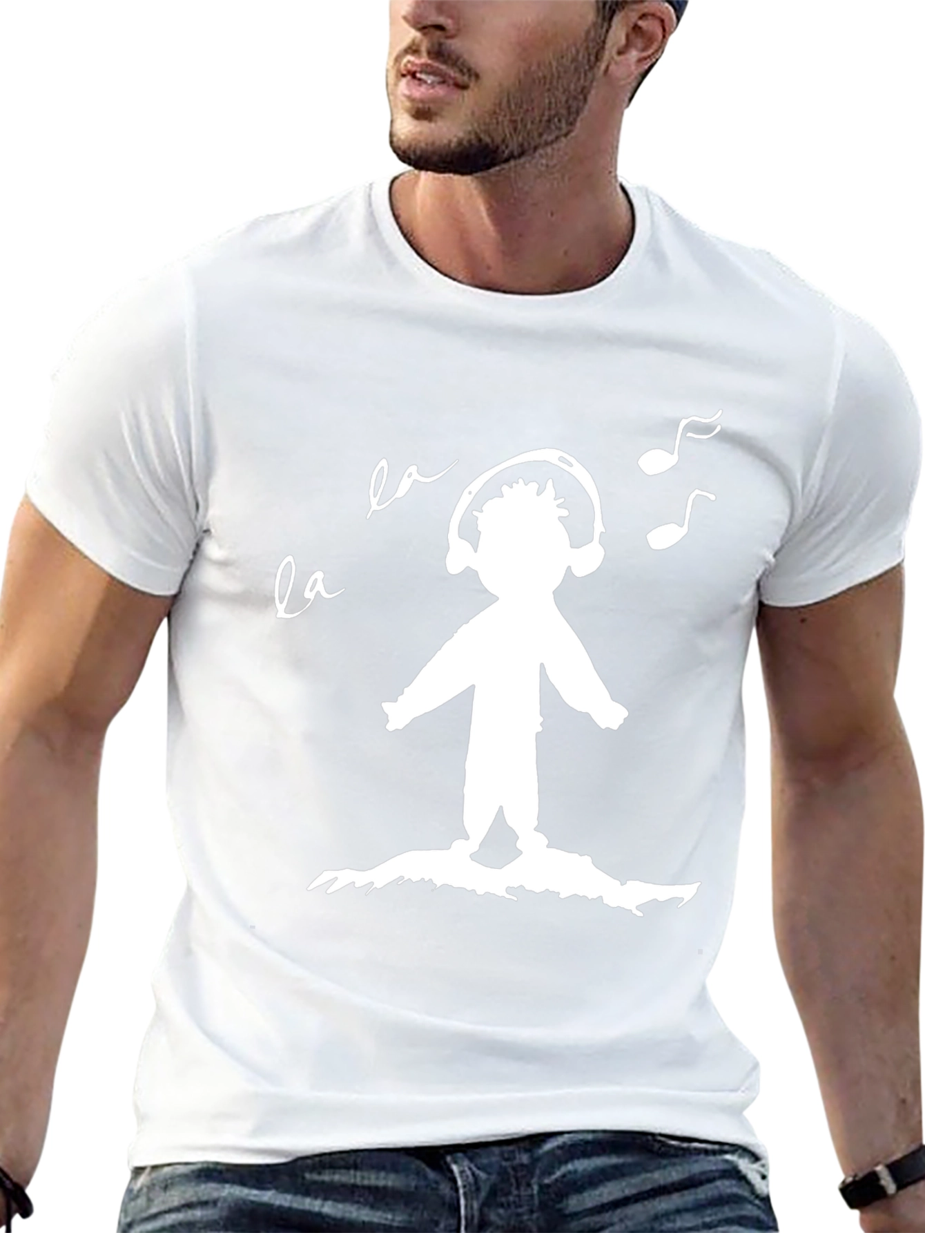 Music Lovers Tee: Black Graphic Print T-Shirt