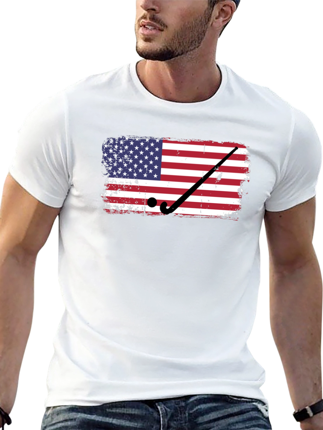 USA Hockey Flag Graphic T-Shirt