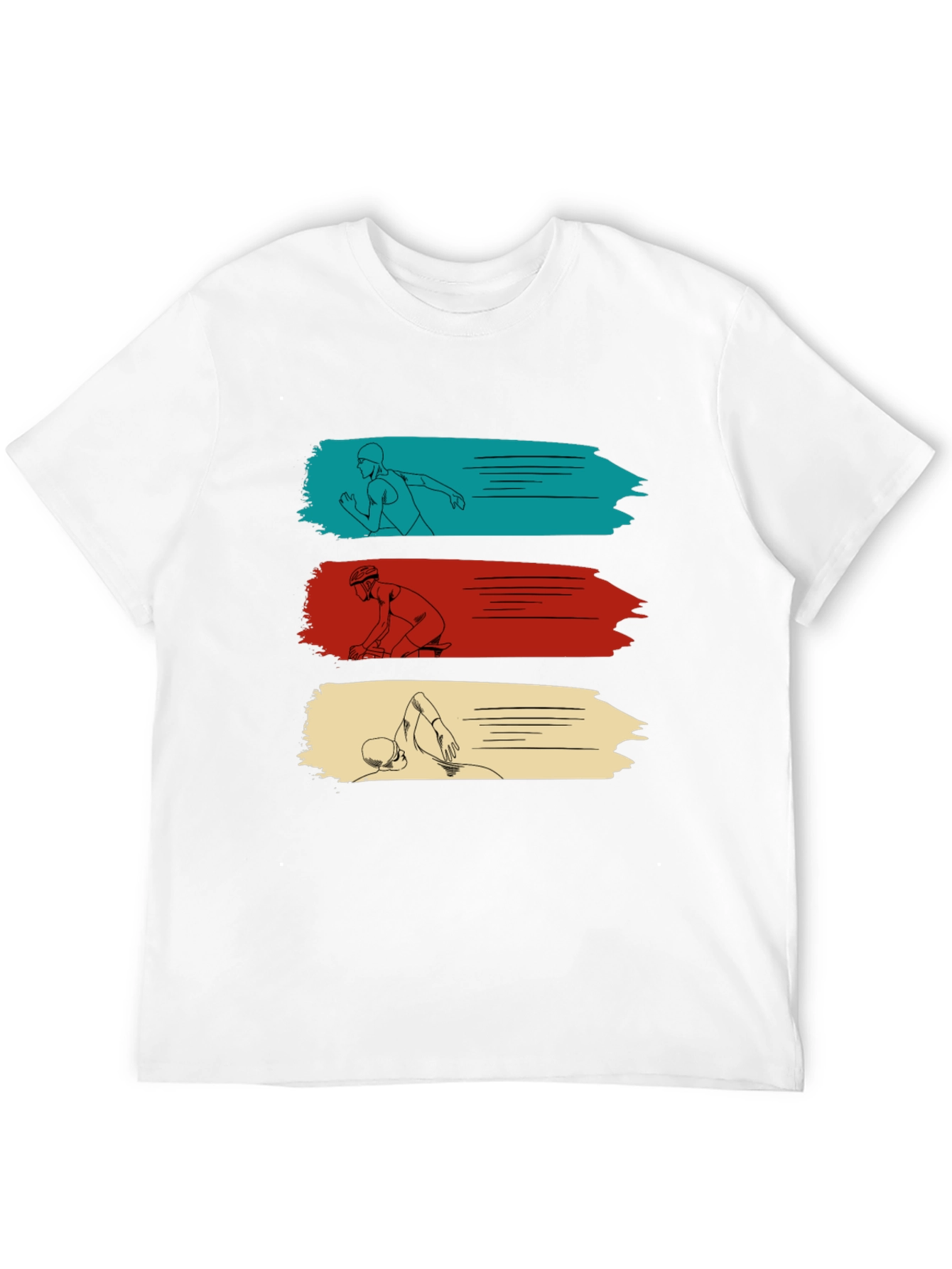 Triathlon T-Shirt: Swim Bike Run Graphic Tee