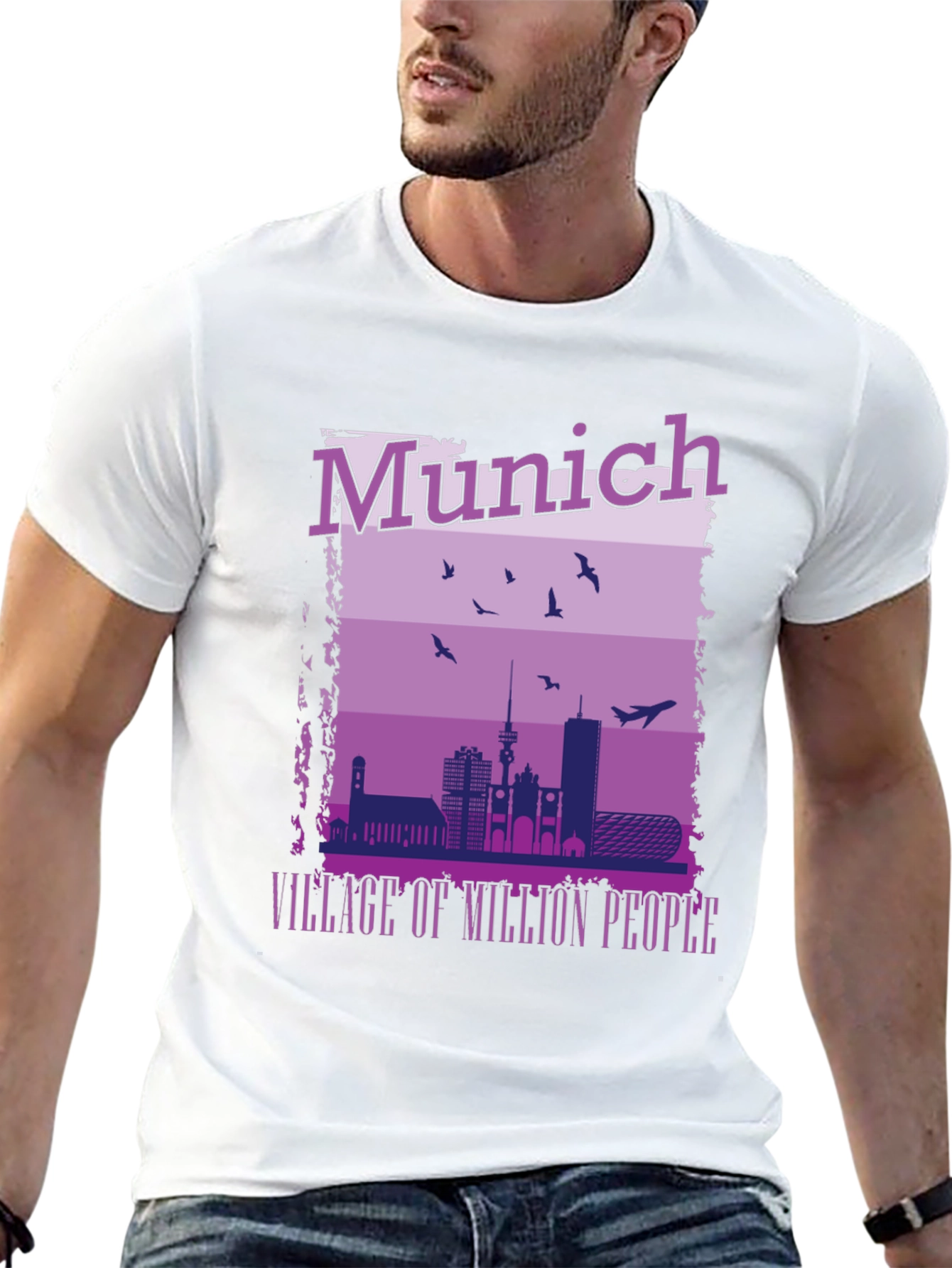 Munich Cityscape T-Shirt - Village of Million People
