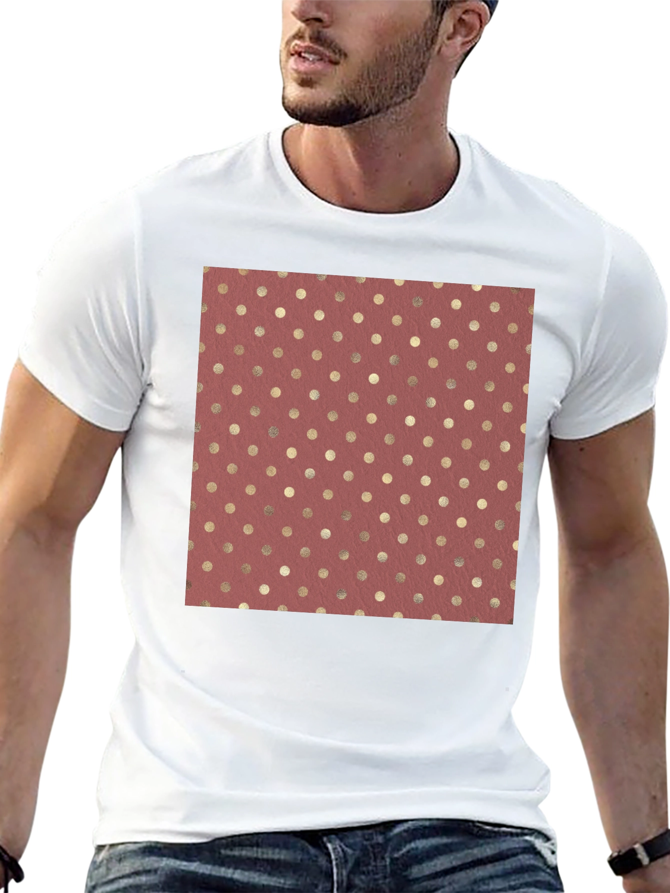 Polka Dot Print Tee - Stylish Casual Wear