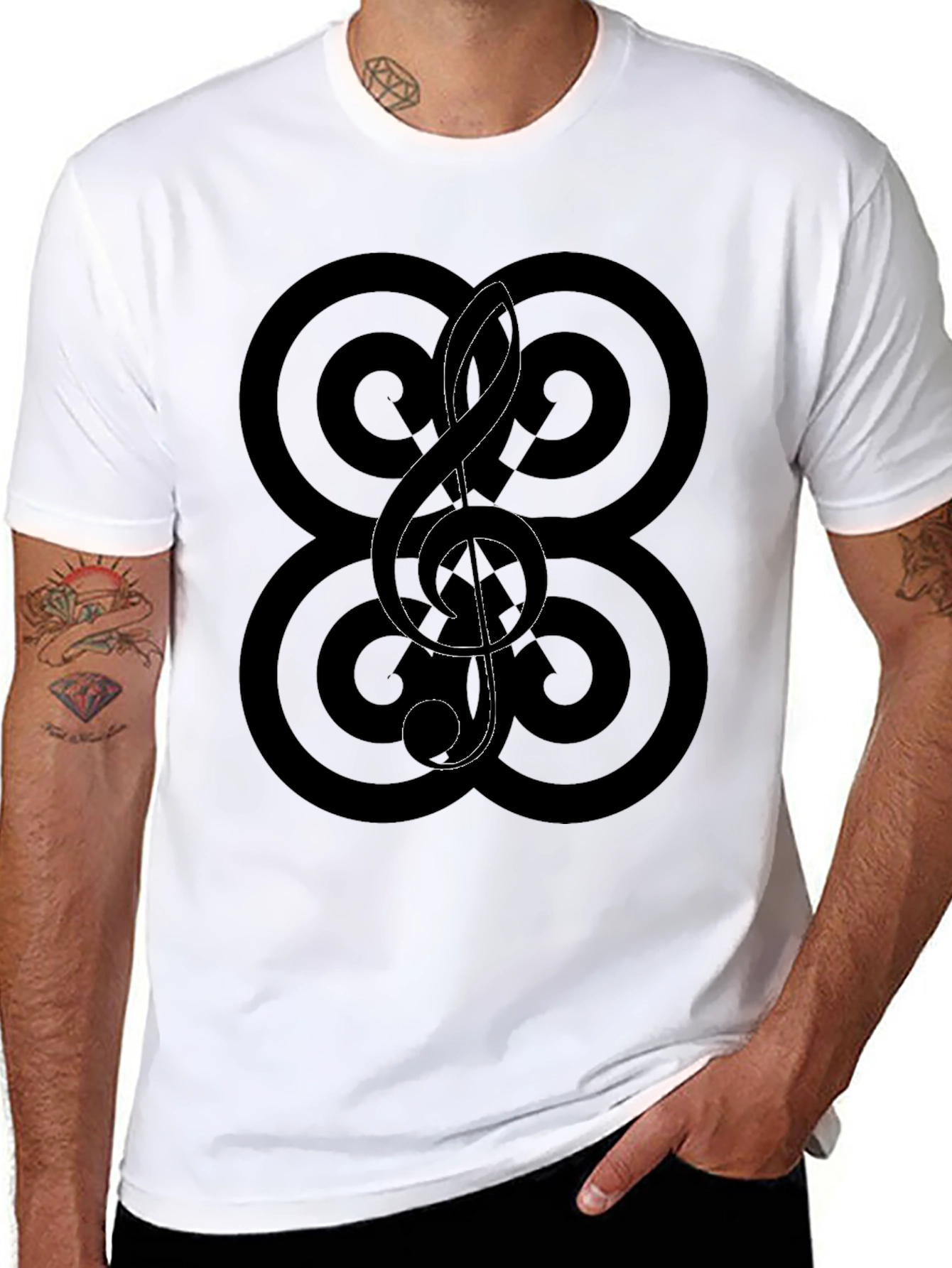 Music Treble Clef Graphic T-Shirt