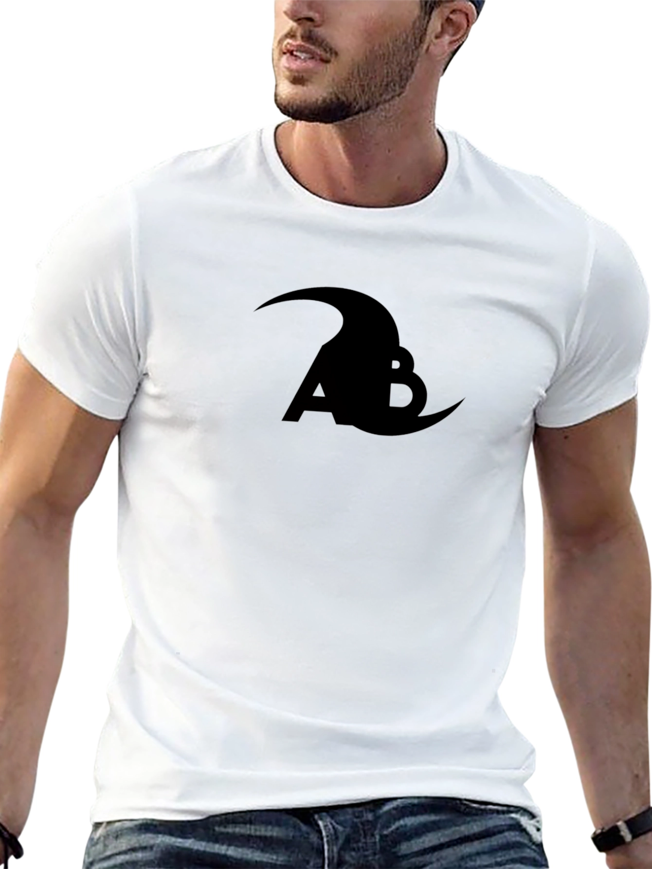 Mens Black Graphic Tee - AB Logo