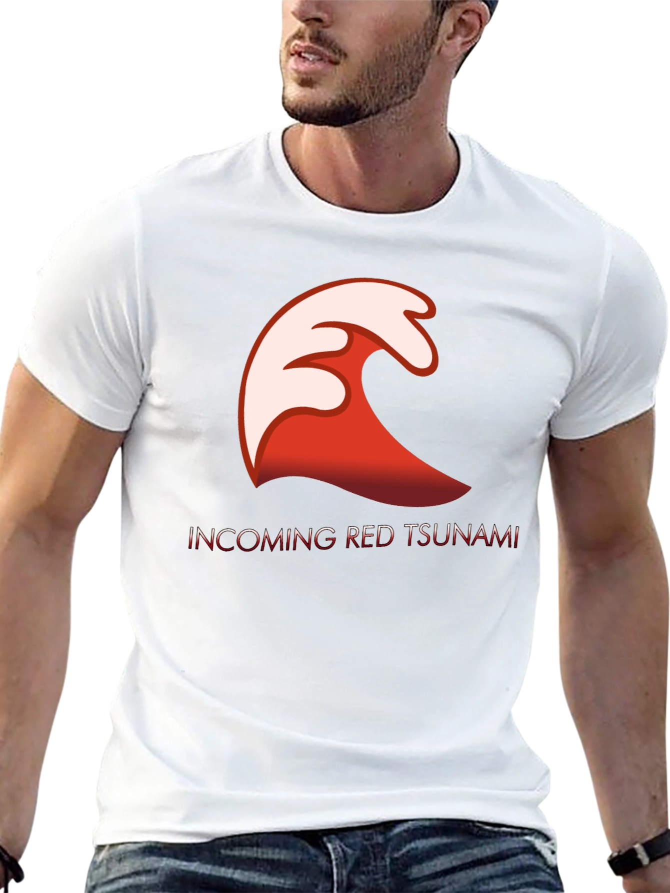 Incoming Red Tsunami Graphic Tee