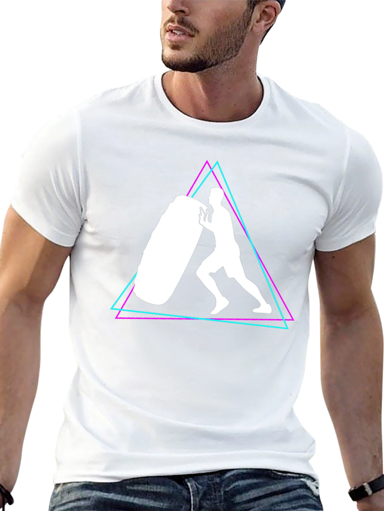 Strongman Triangle Graphic T-Shirt