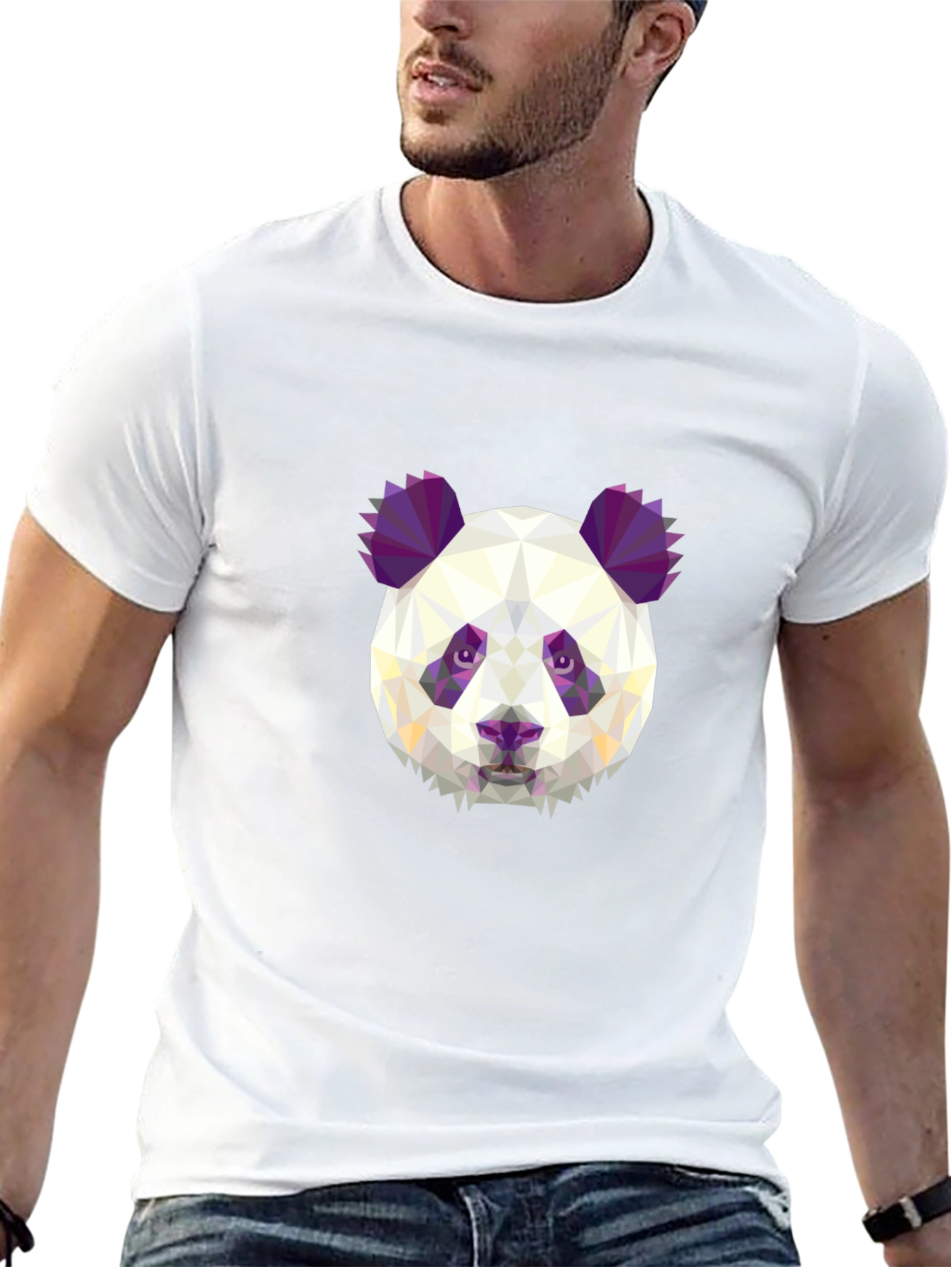Geometric Panda T-Shirt - Modern & Stylish
