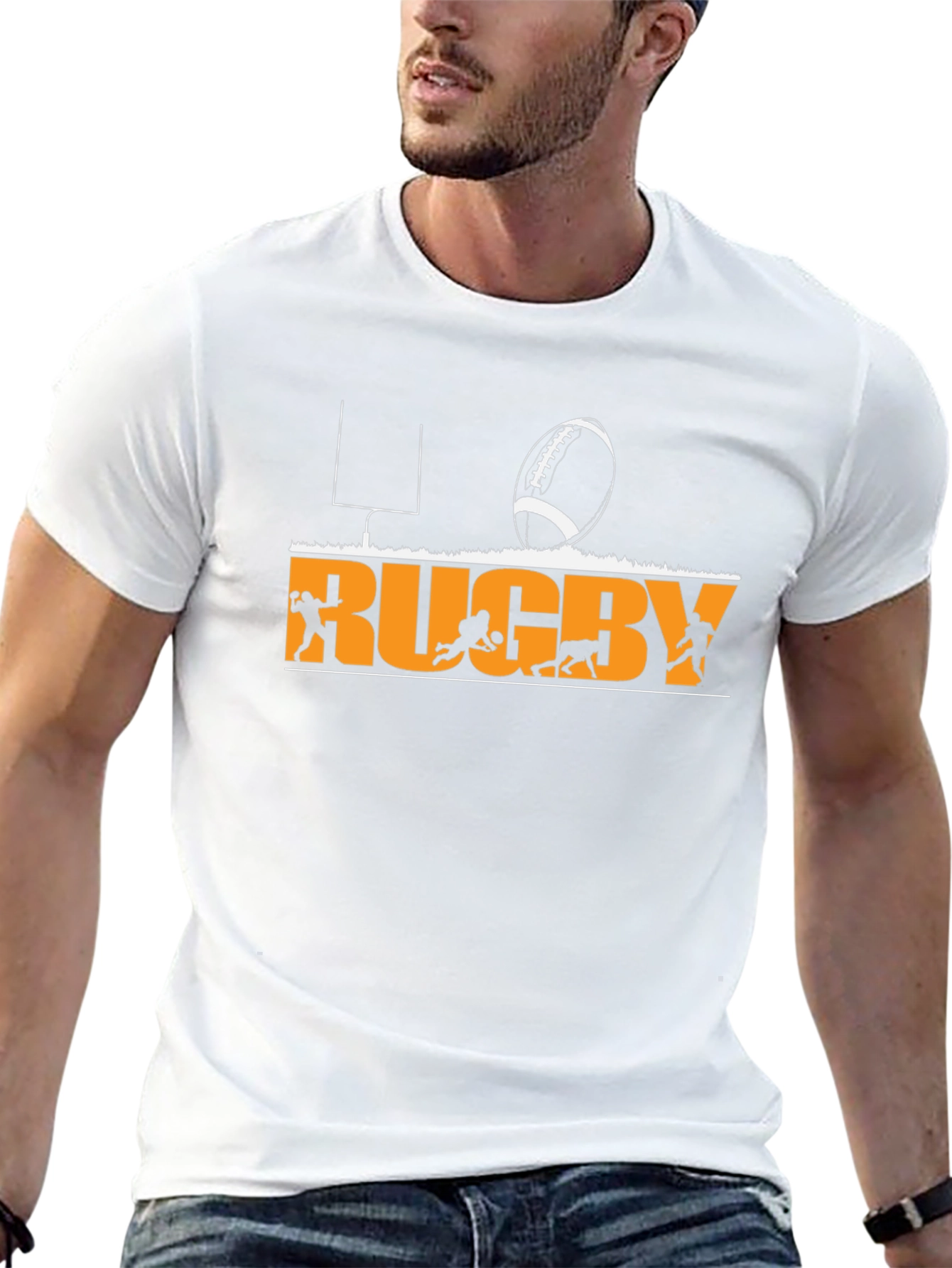 Rugby Graphic T-Shirt - Black