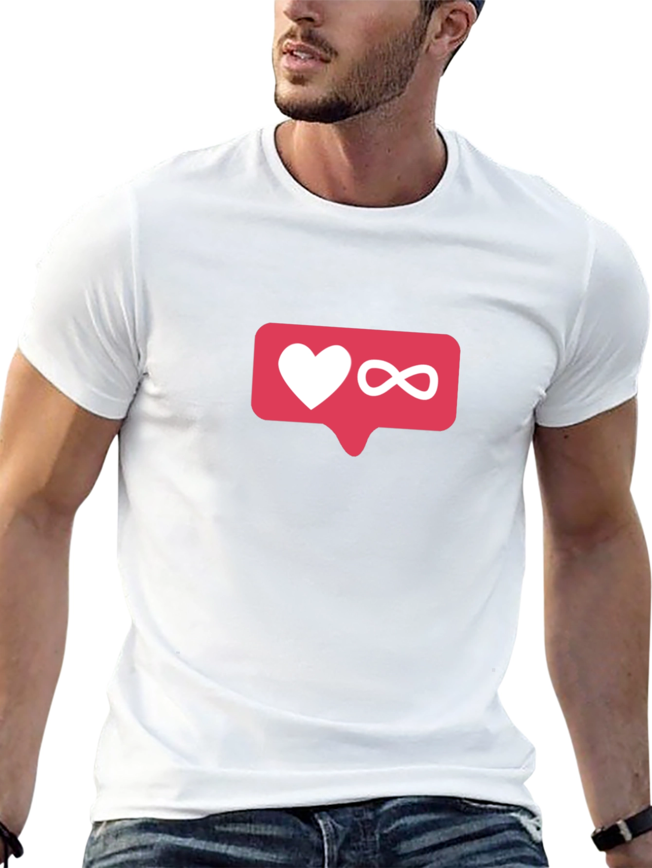 Love Infinity Graphic T-Shirt - Trendy Black Tee