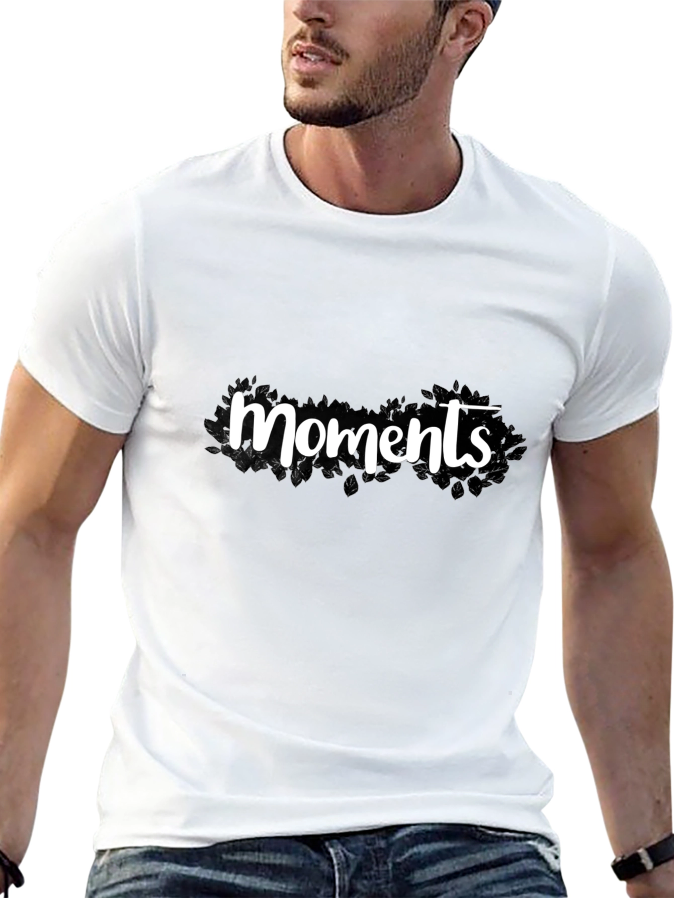 Moments Black Graphic T-Shirt - Stylish Casual Wear