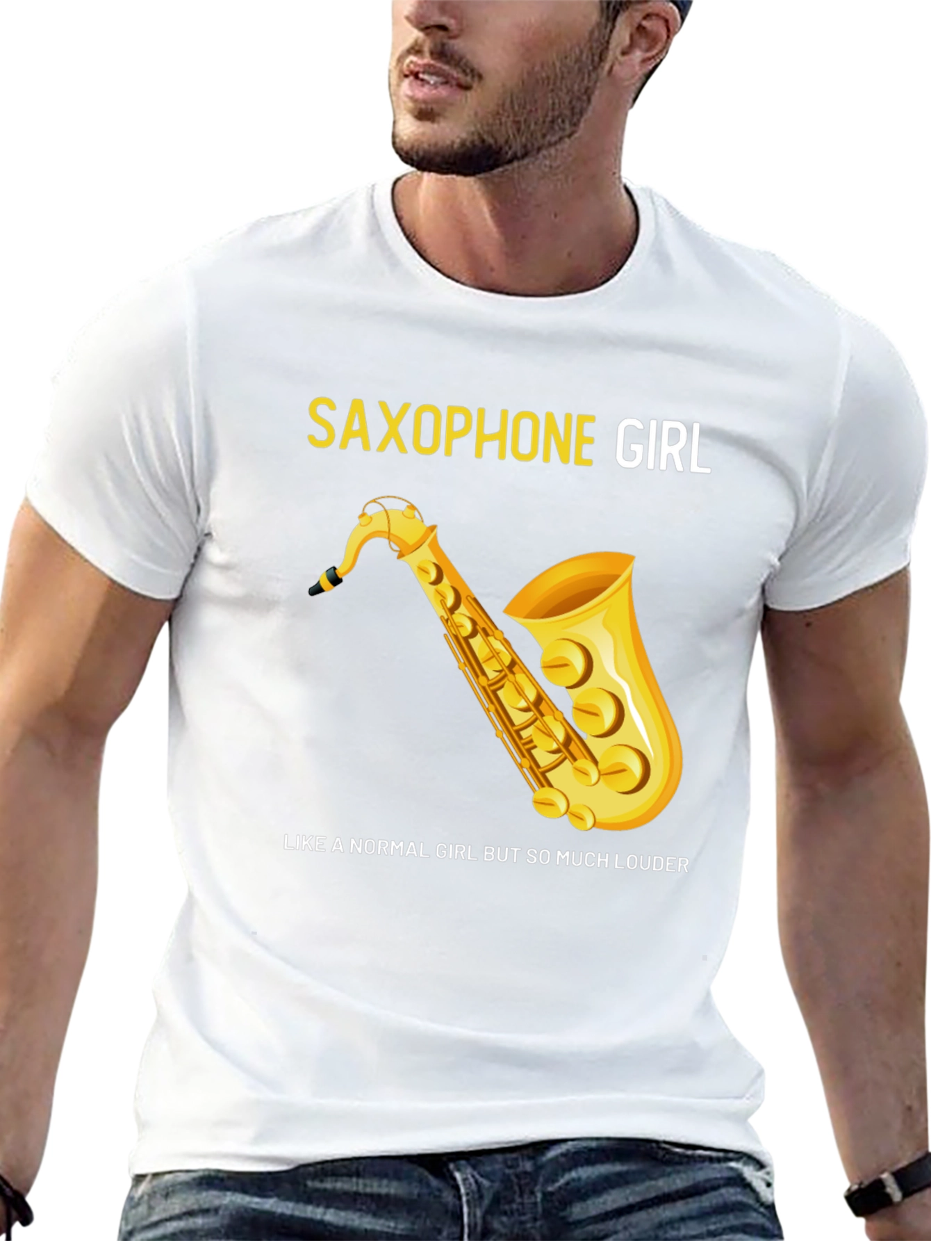 Saxophone Girl Tee: For Music Lovers!