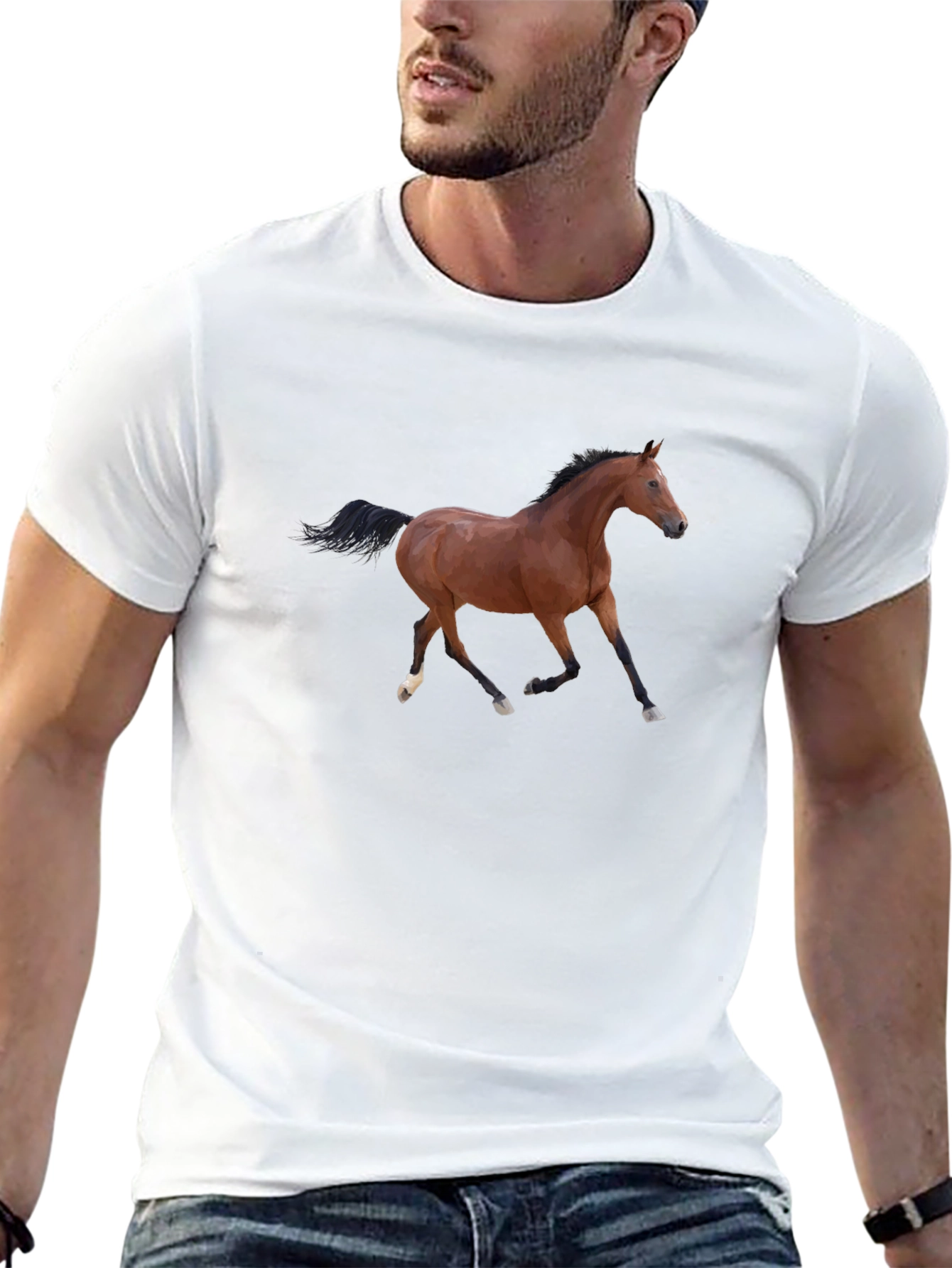 Horse Graphic Black T-Shirt