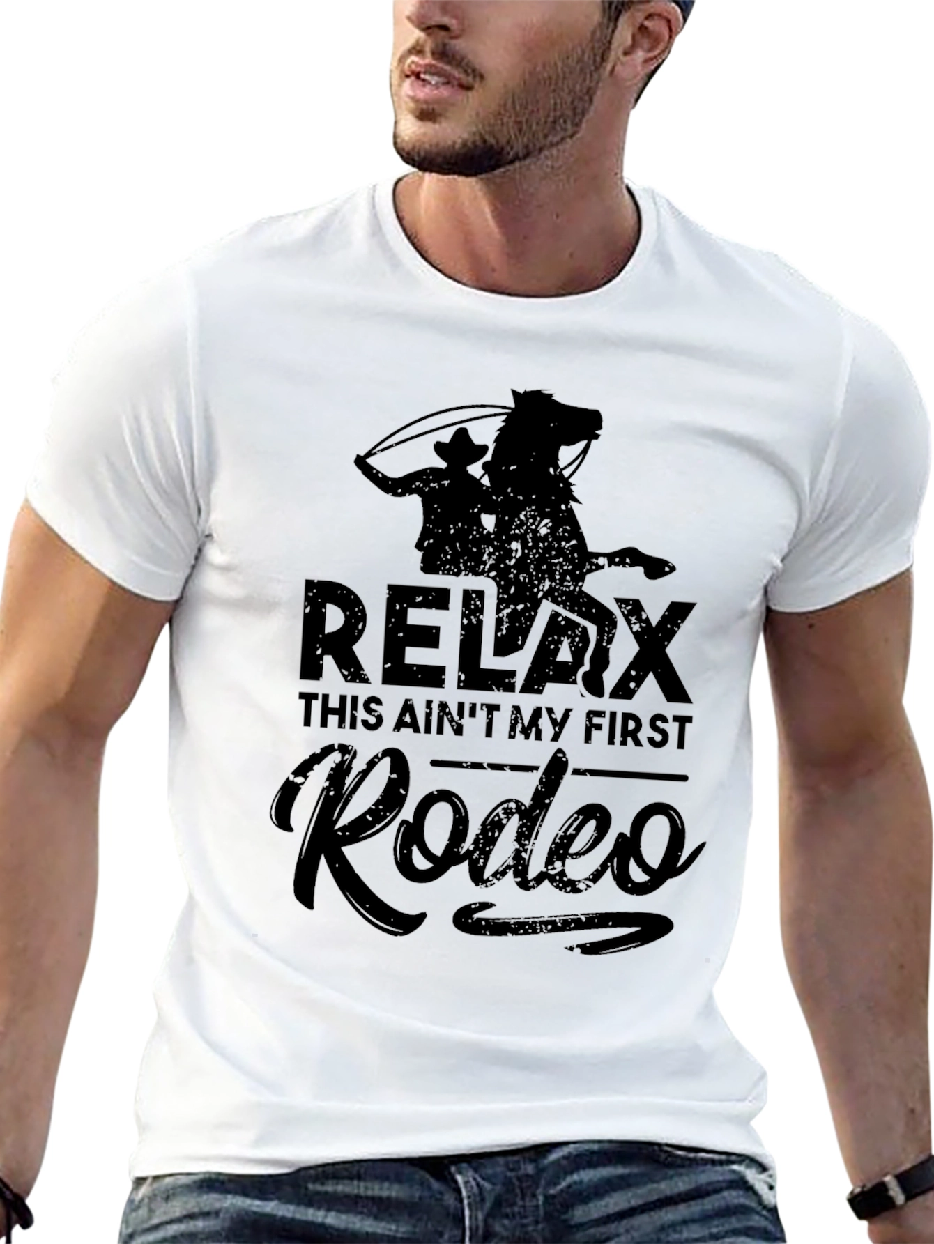 Relax This Aint My First Rodeo Black T-Shirt