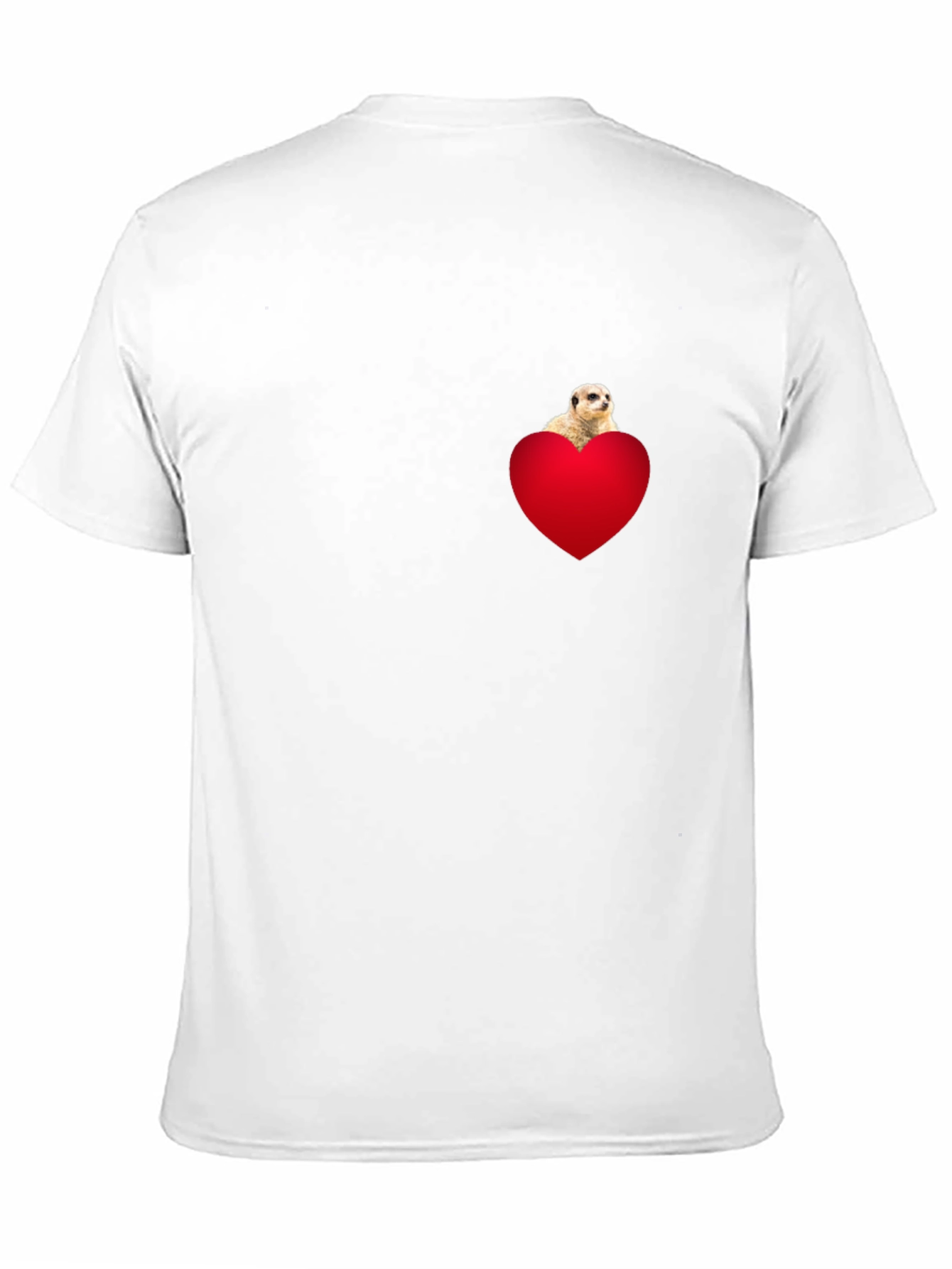 Meerkat Heart Pocket T-Shirt - Black
