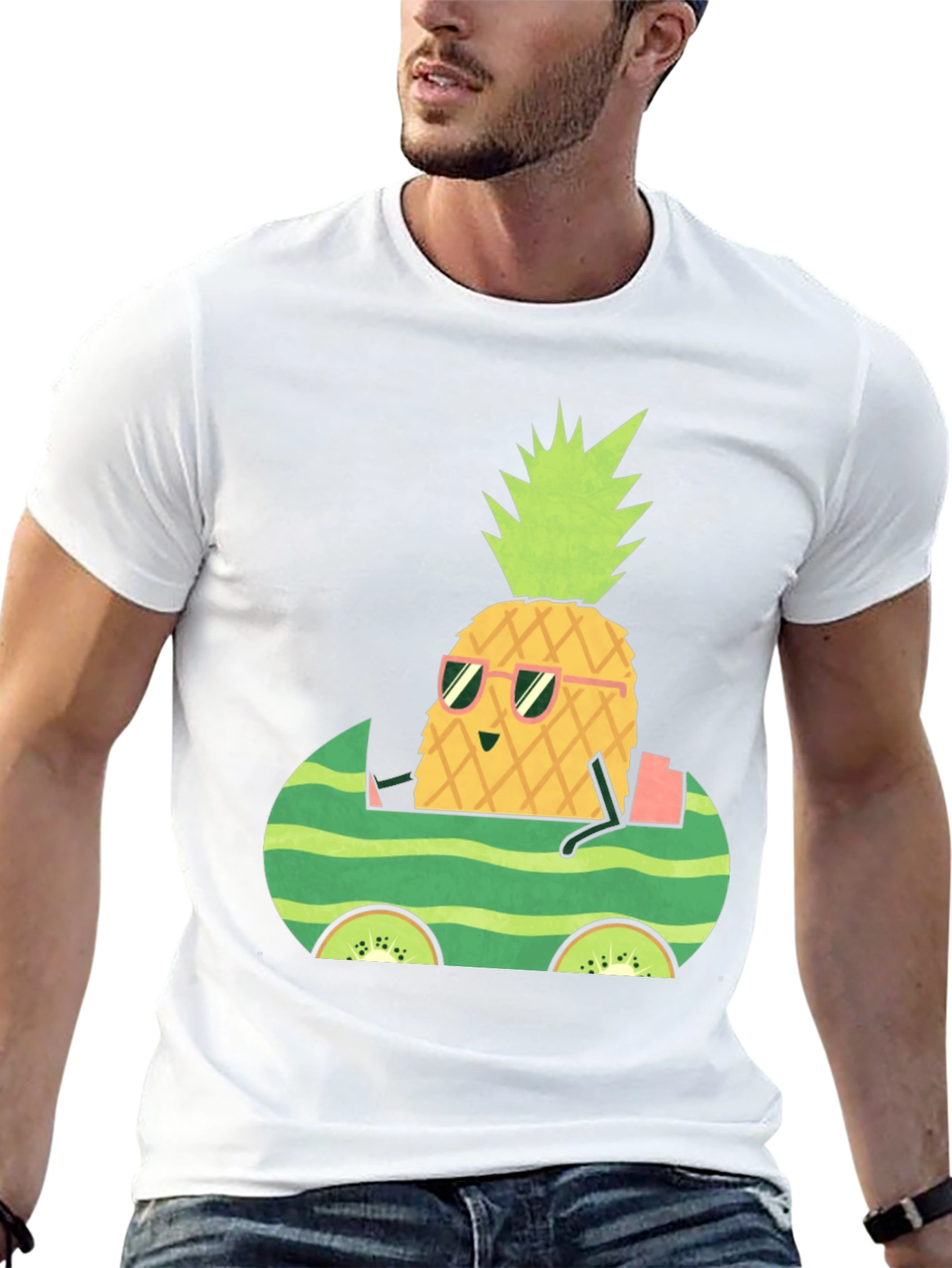 Pineapple Watermelon Car Graphic Tee