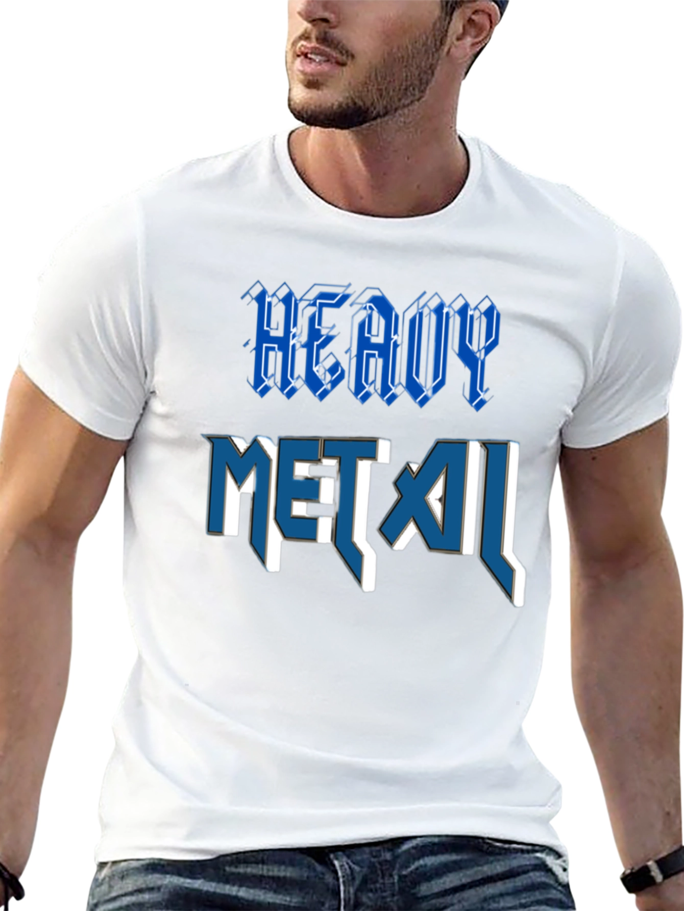 Heavy Metal Graphic T-Shirt - Classic Rock Style