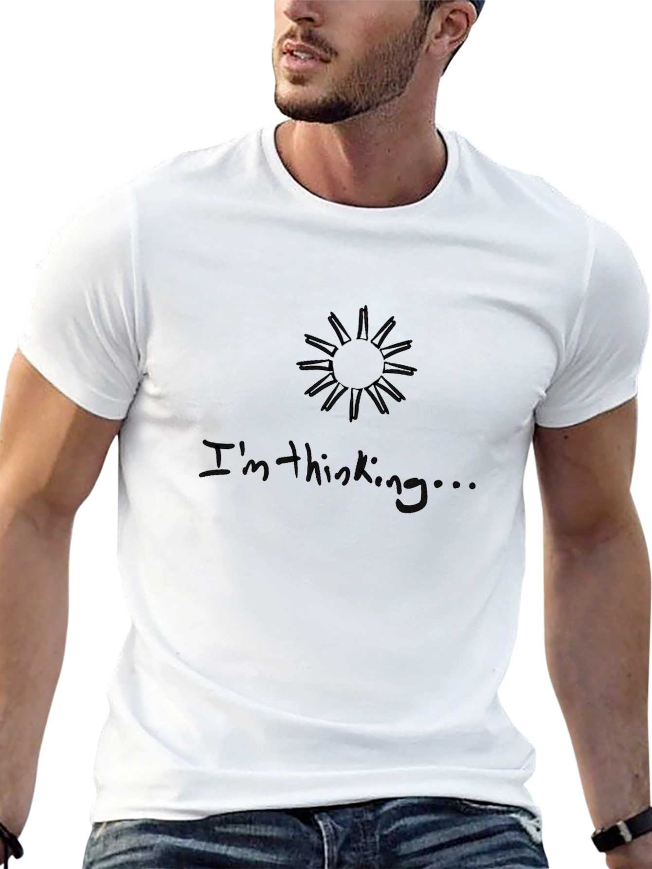 Im Thinking Graphic T-Shirt - Black