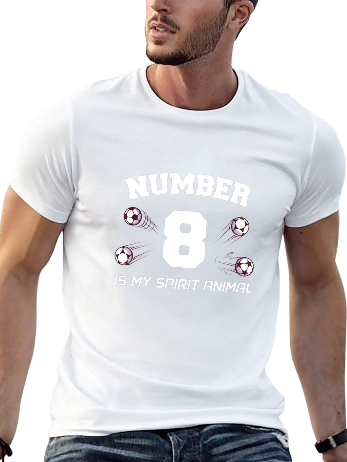 Number 8 Soccer Spirit Animal T-Shirt