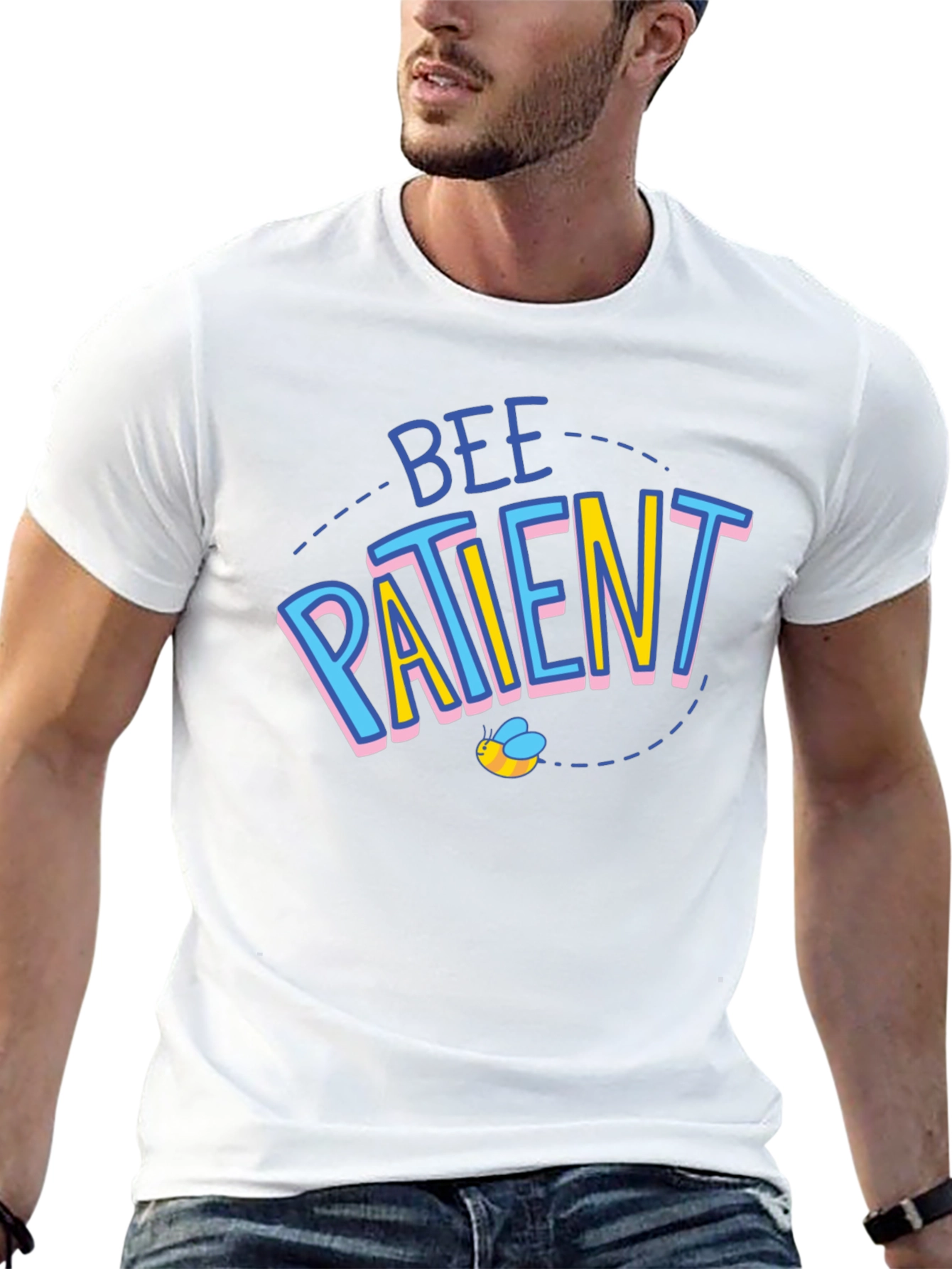Bee Patient Black Graphic T-Shirt