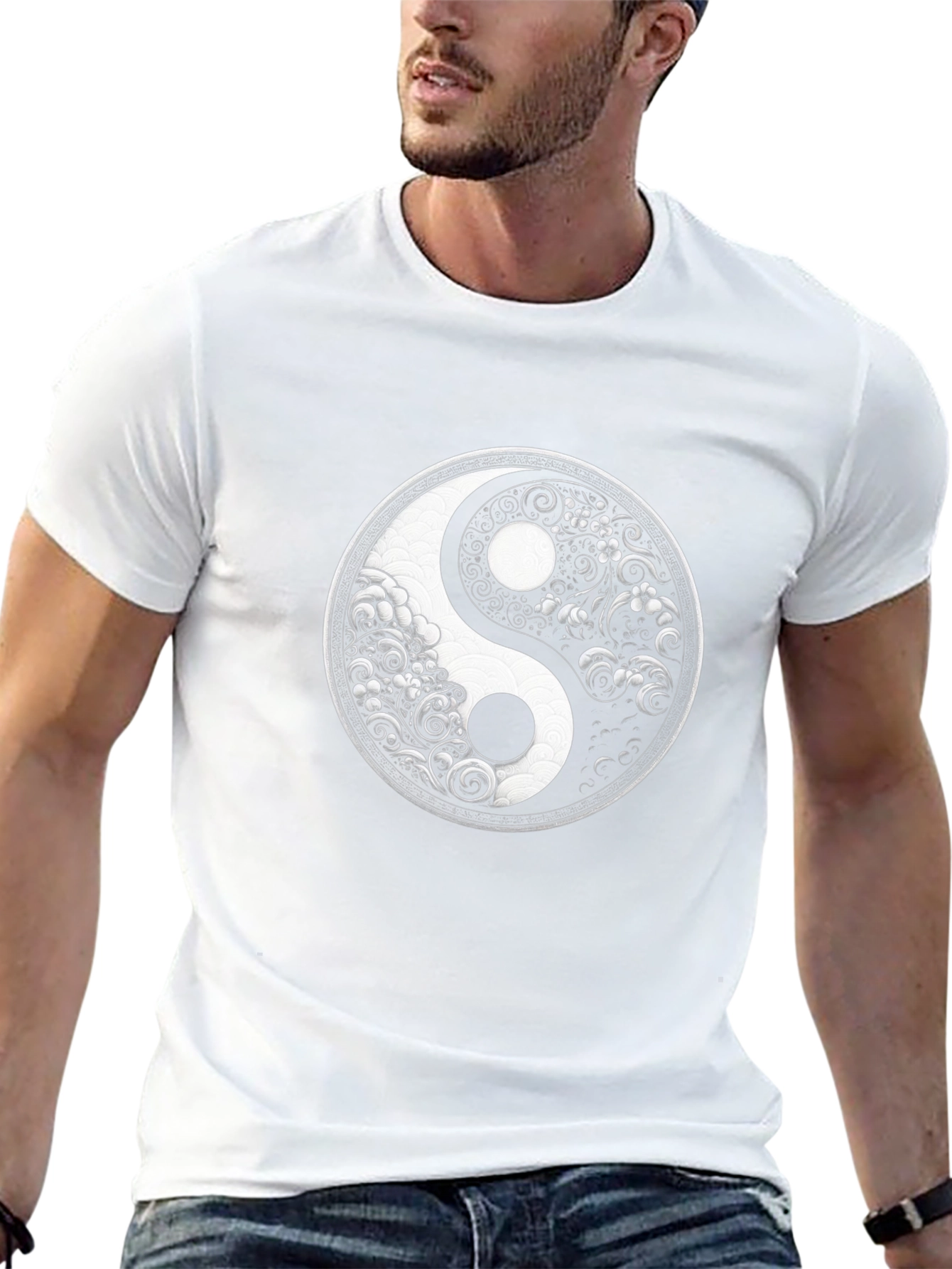 Yin Yang Graphic T-Shirt - Black