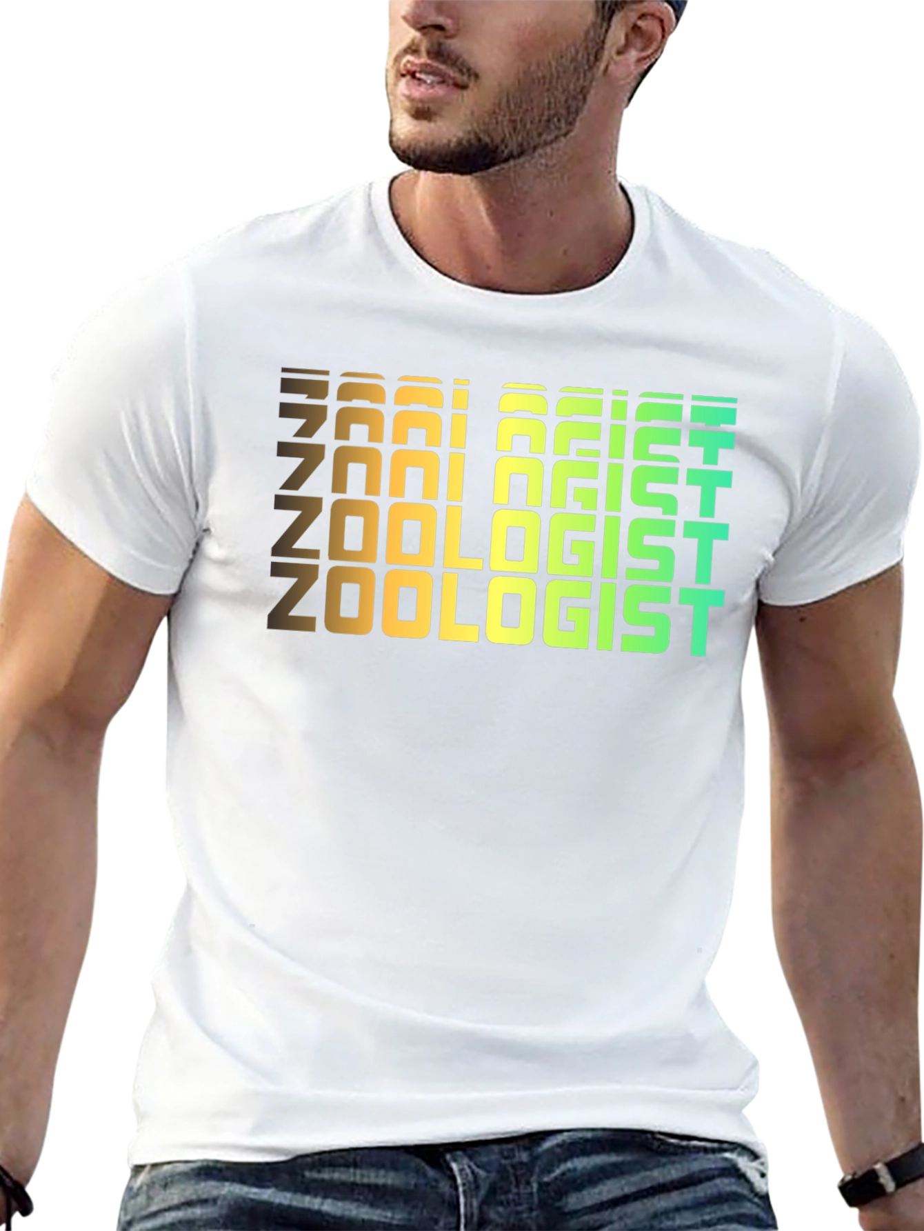 Zoologist Retro Text Black T-Shirt