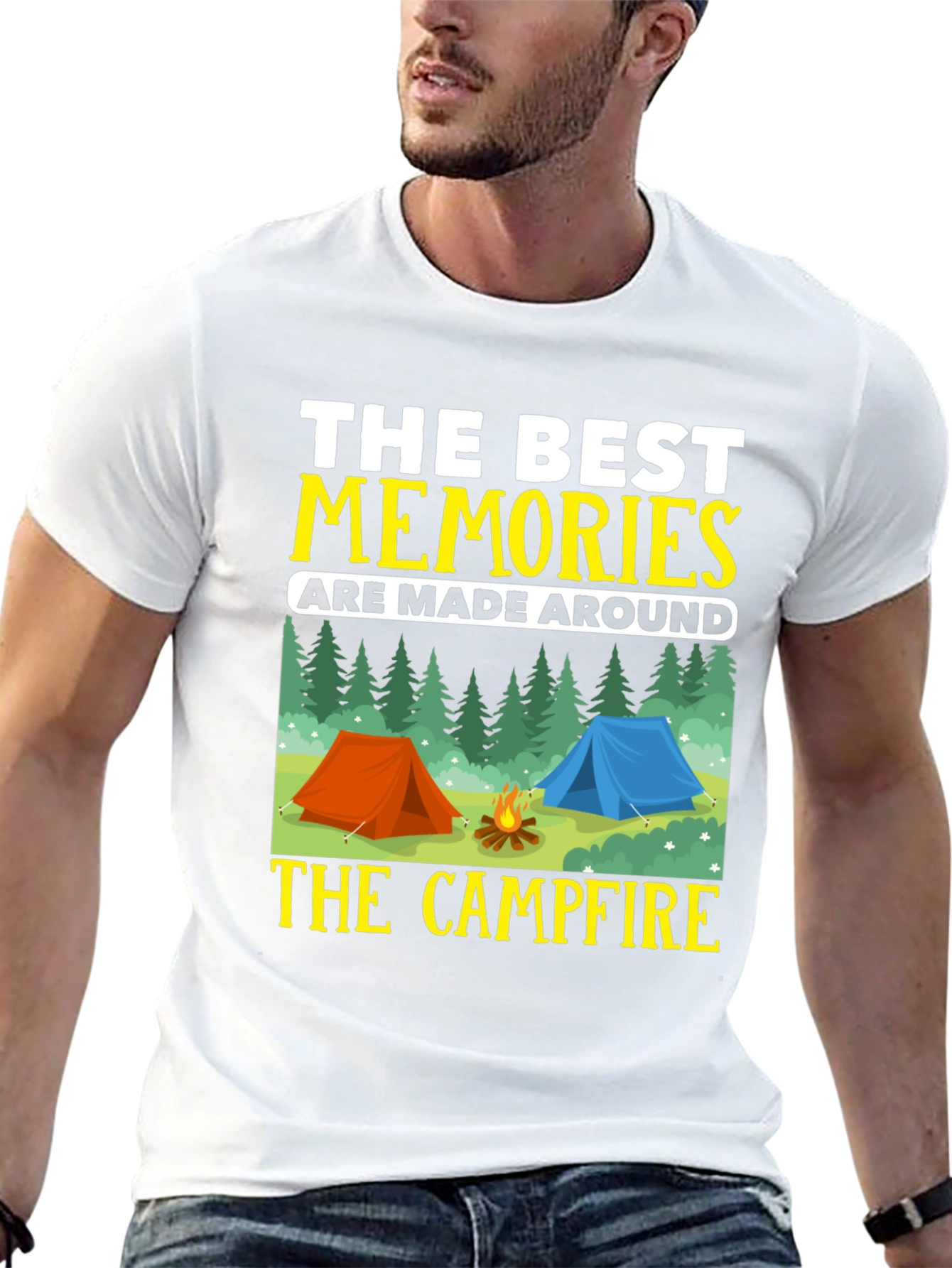 Camping Memories T-Shirt - Campfire Design