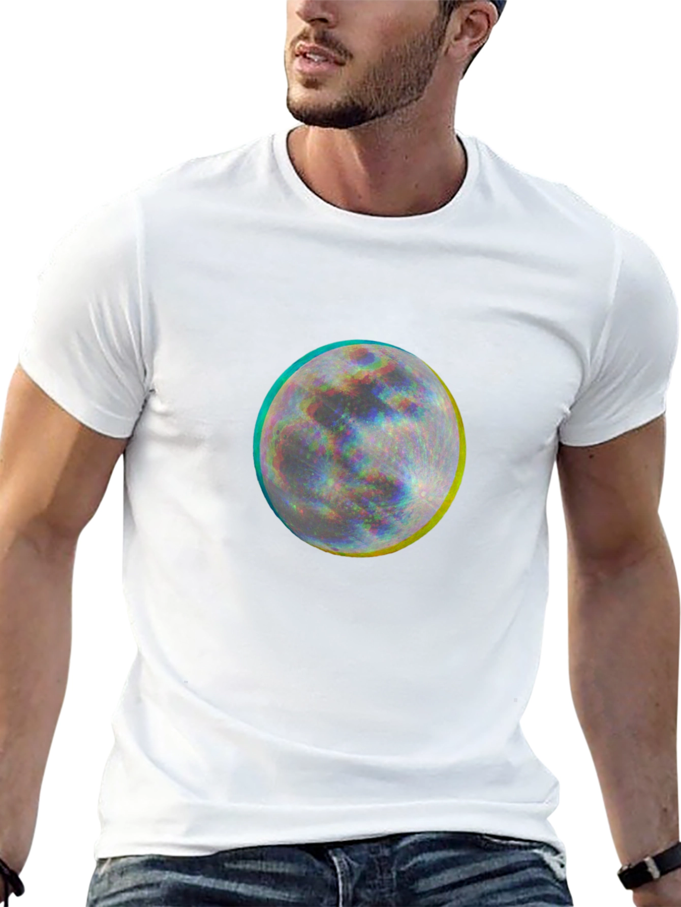 Moon Graphic T-Shirt - Soft Black Tee