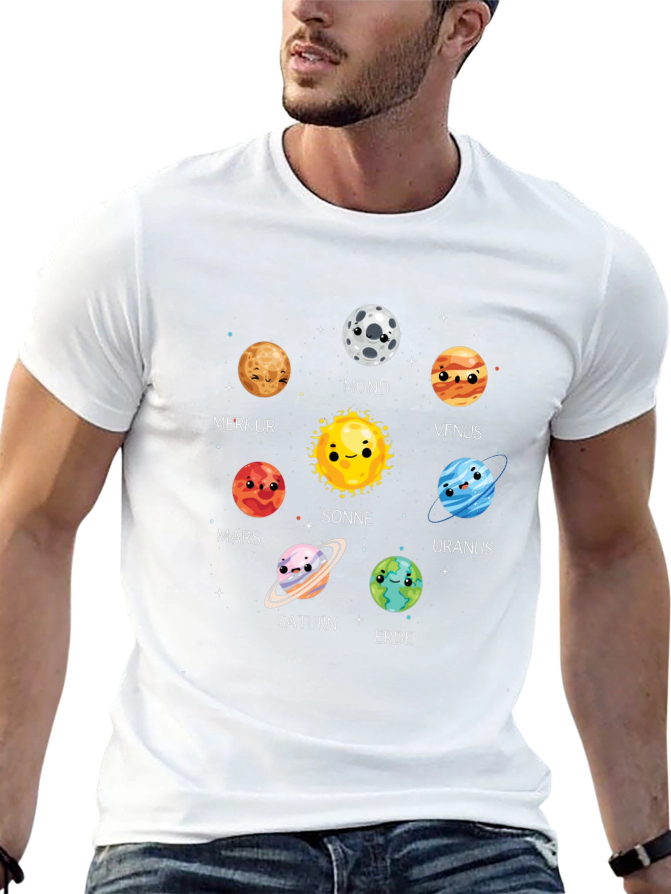 Solar System Planets Graphic Print T-Shirt
