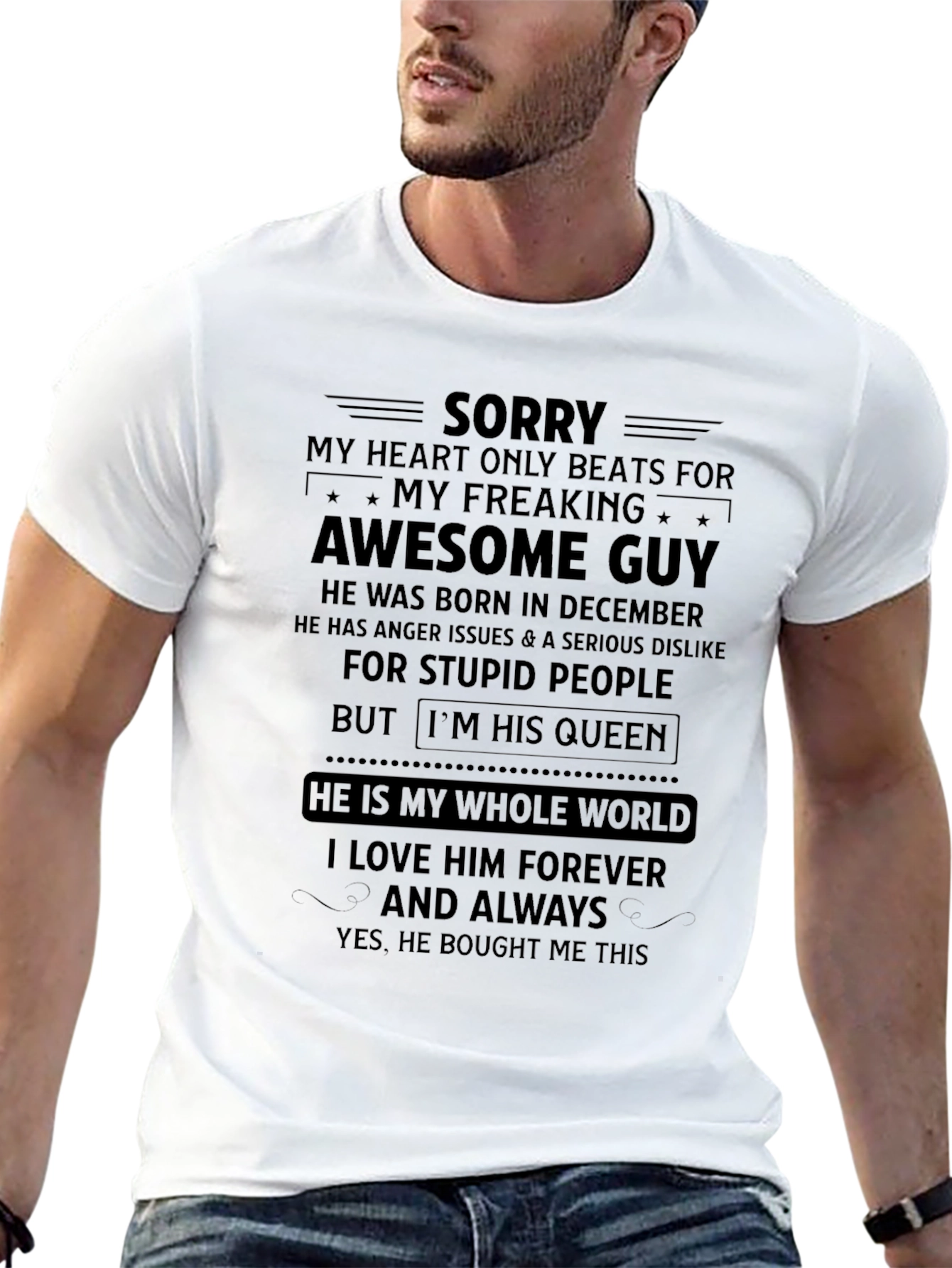 Awesome Guy December Birthday T-Shirt