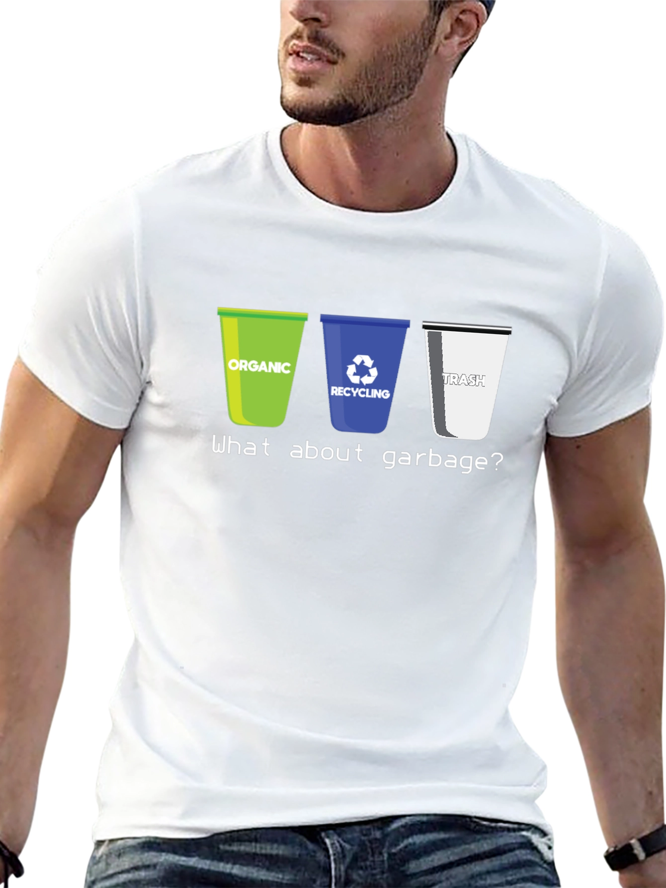 Recycling Humor T-Shirt - What About Garbage?