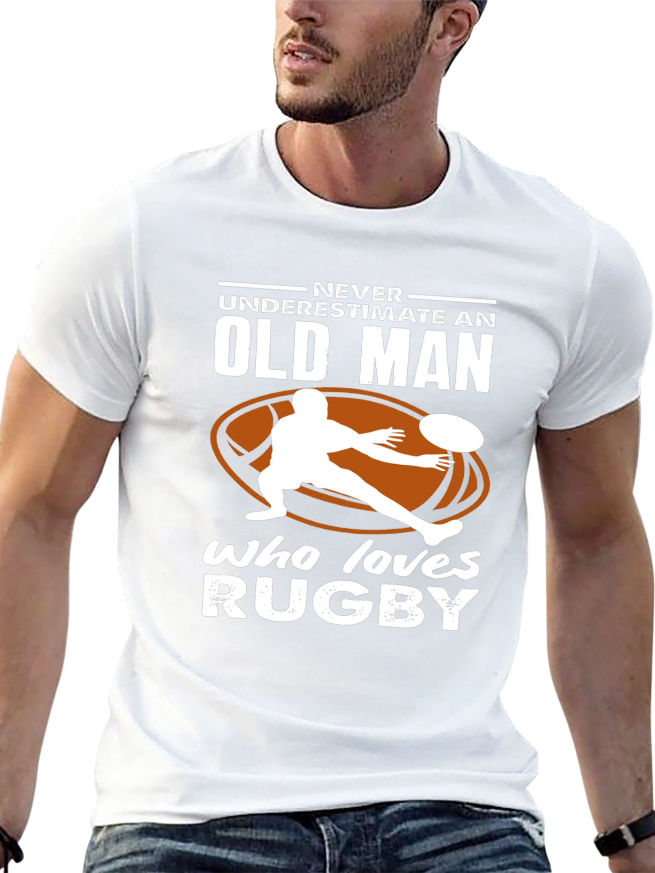 Rugby Old Man Graphic Tee - Never Underestimate