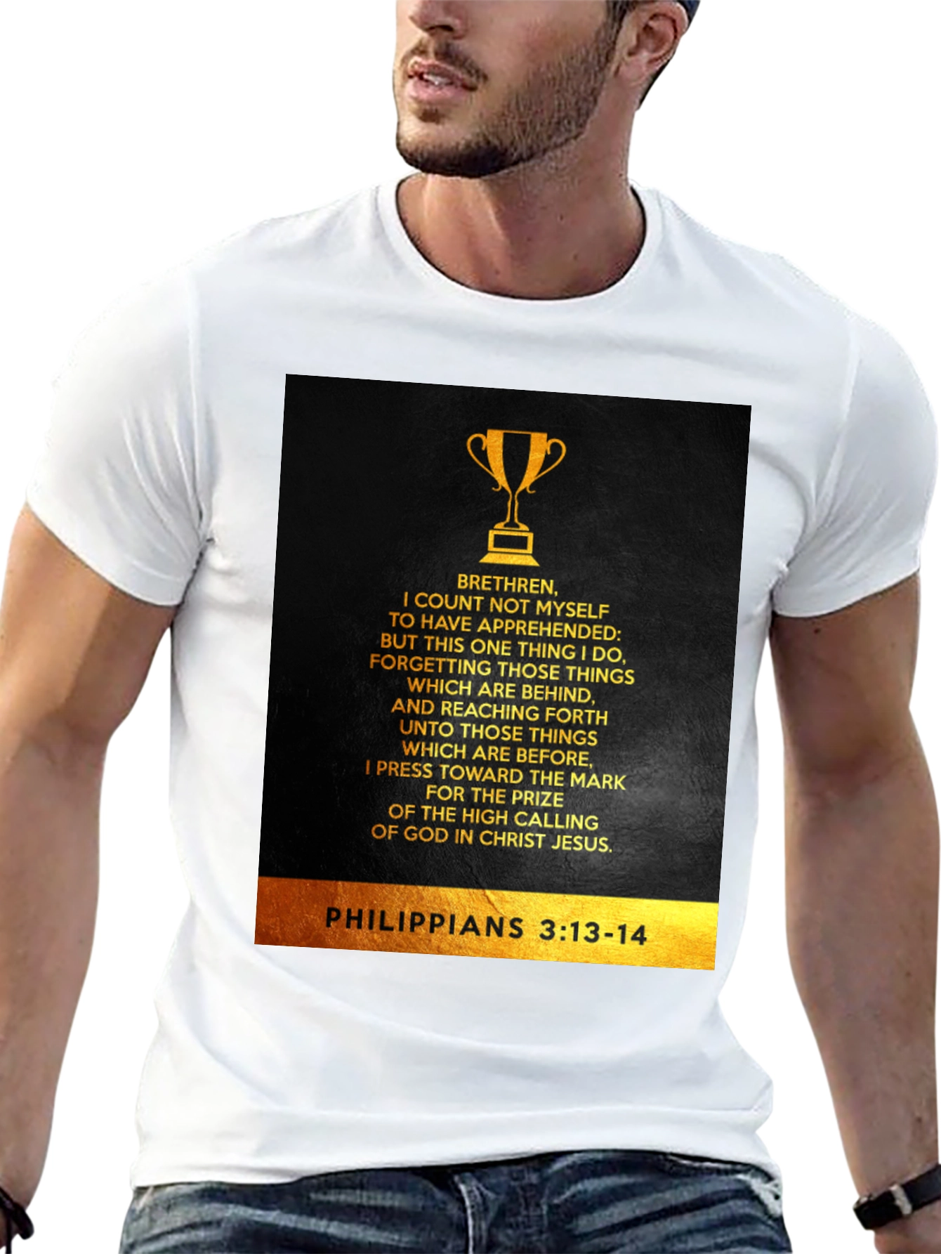 Philippians 3:13-14 Graphic Print Tee