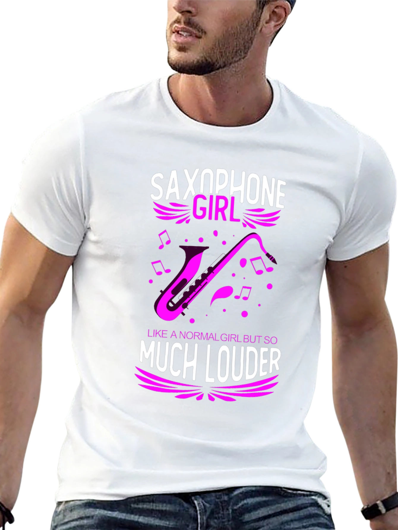 Saxophone Girl Loud Music T-Shirt