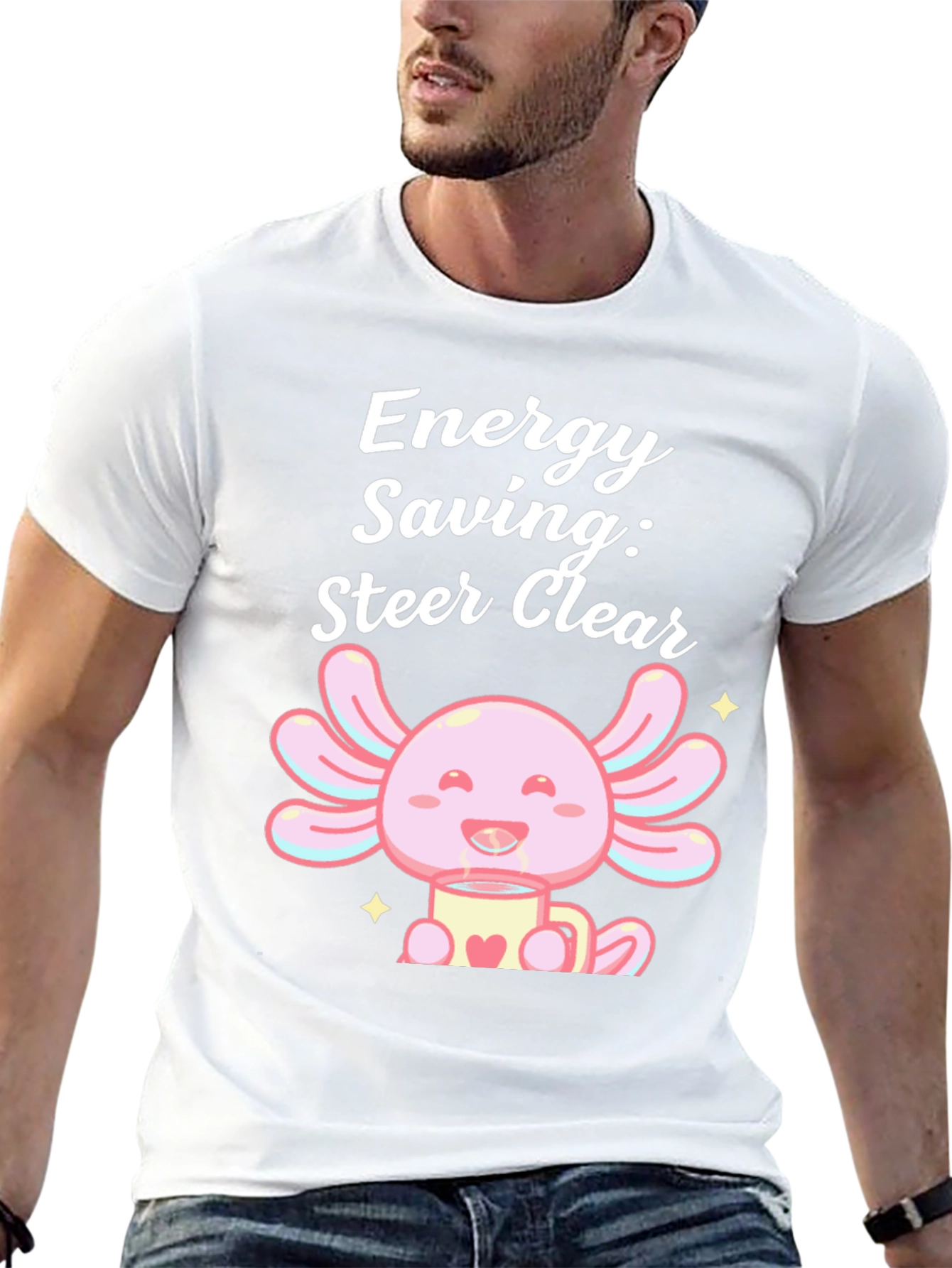 Energy Saving Axolotl Black T-Shirt
